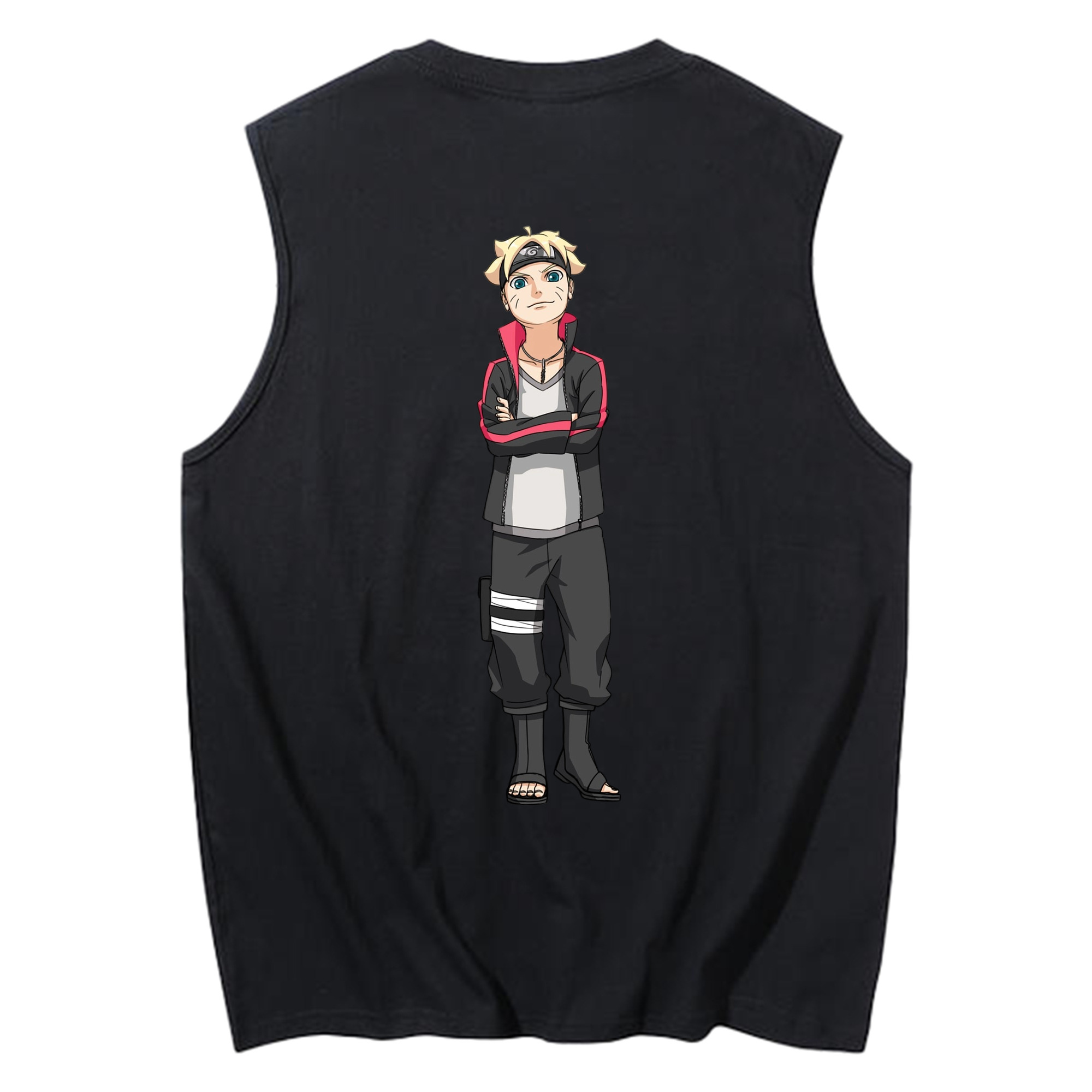 （画像用） NARUTO -ナルト- うずまき ボルト Uzumaki Boruto コットン100％タンクトップ（背面プリント）