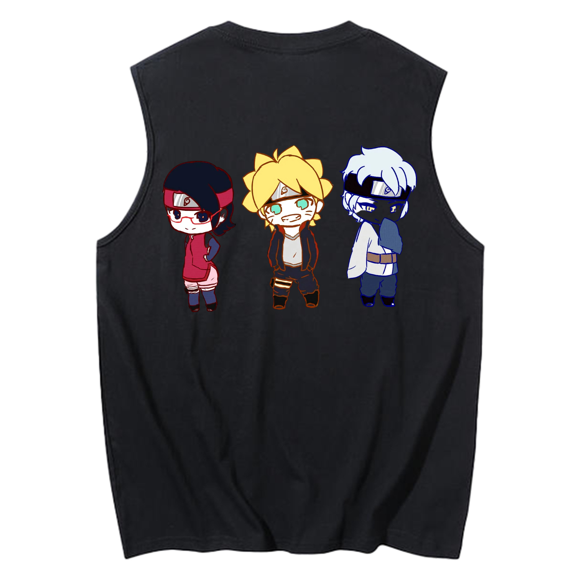 （画像用） NARUTO -ナルト- うずまき ボルト Uzumaki Boruto コットン100％タンクトップ（背面プリント）