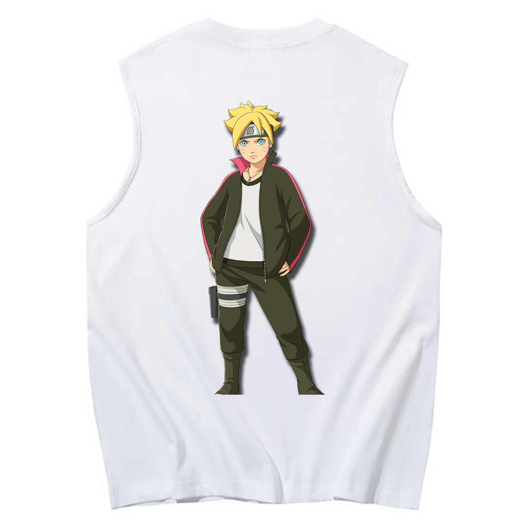 （画像用） NARUTO -ナルト- うずまき ボルト Uzumaki Boruto コットン100％タンクトップ（背面プリント）