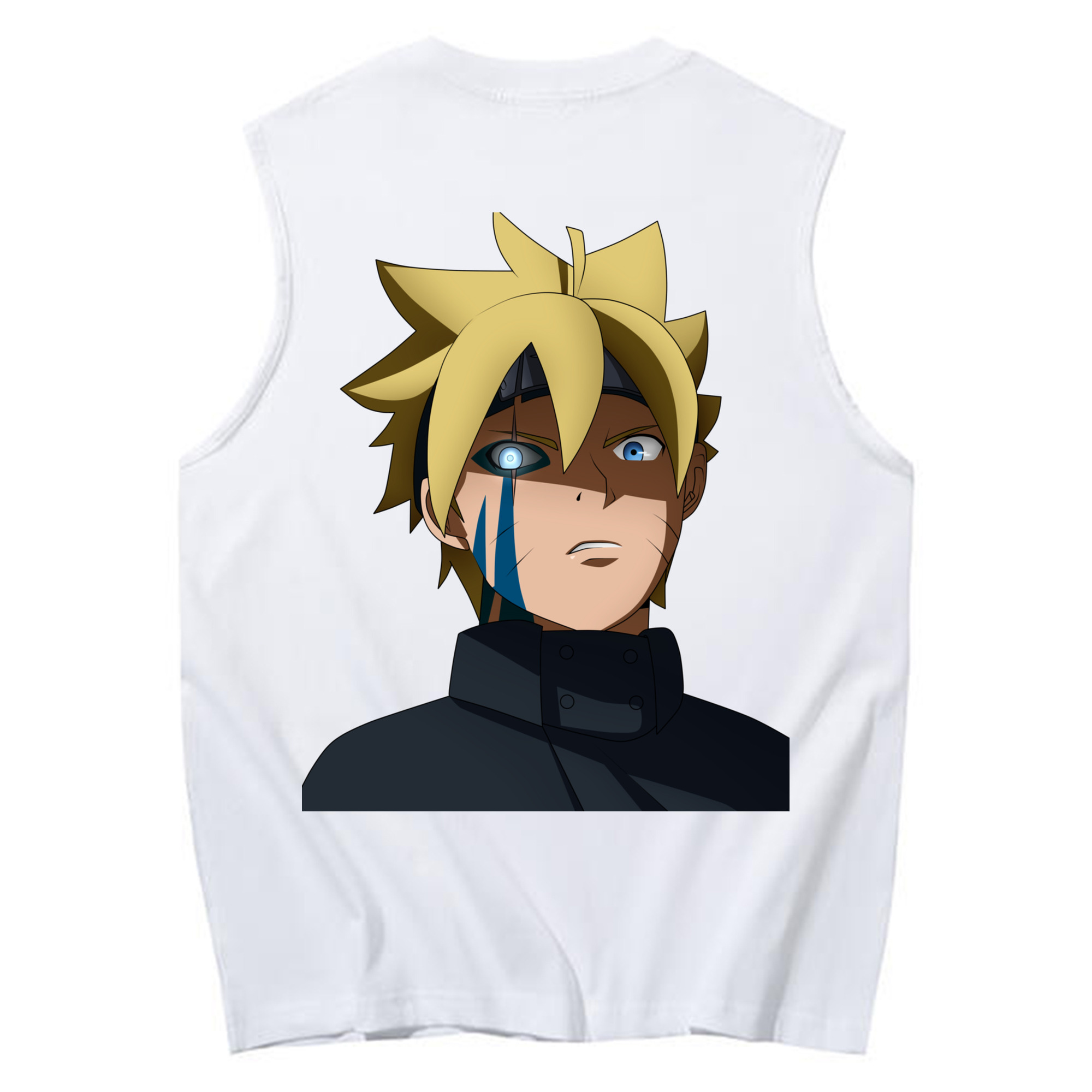 （画像用） NARUTO -ナルト- うずまき ボルト Uzumaki Boruto コットン100％タンクトップ（背面プリント）