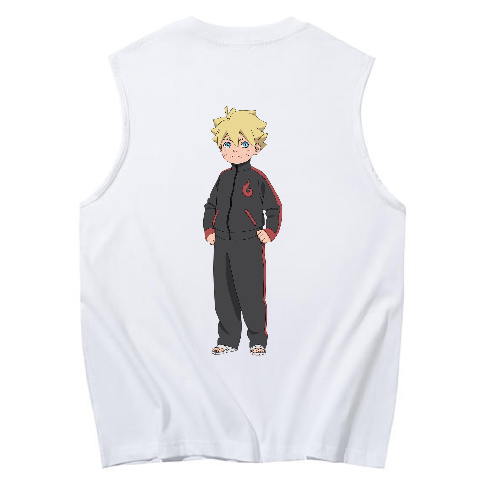（画像用） NARUTO -ナルト- うずまき ボルト Uzumaki Boruto コットン100％タンクトップ（背面プリント）