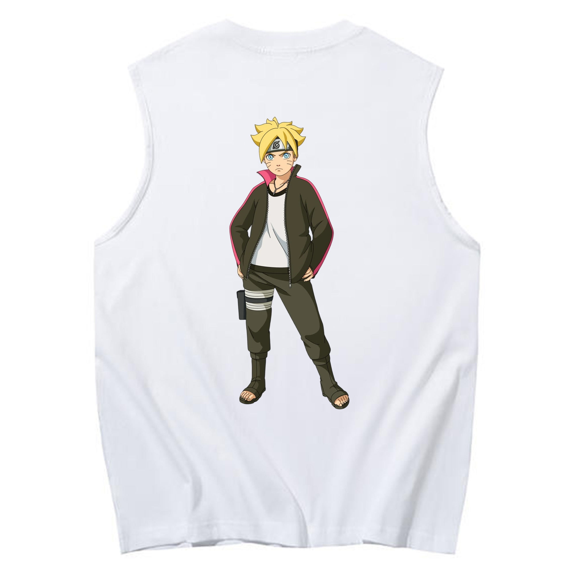 （画像用） NARUTO -ナルト- うずまき ボルト Uzumaki Boruto コットン100％タンクトップ（背面プリント）