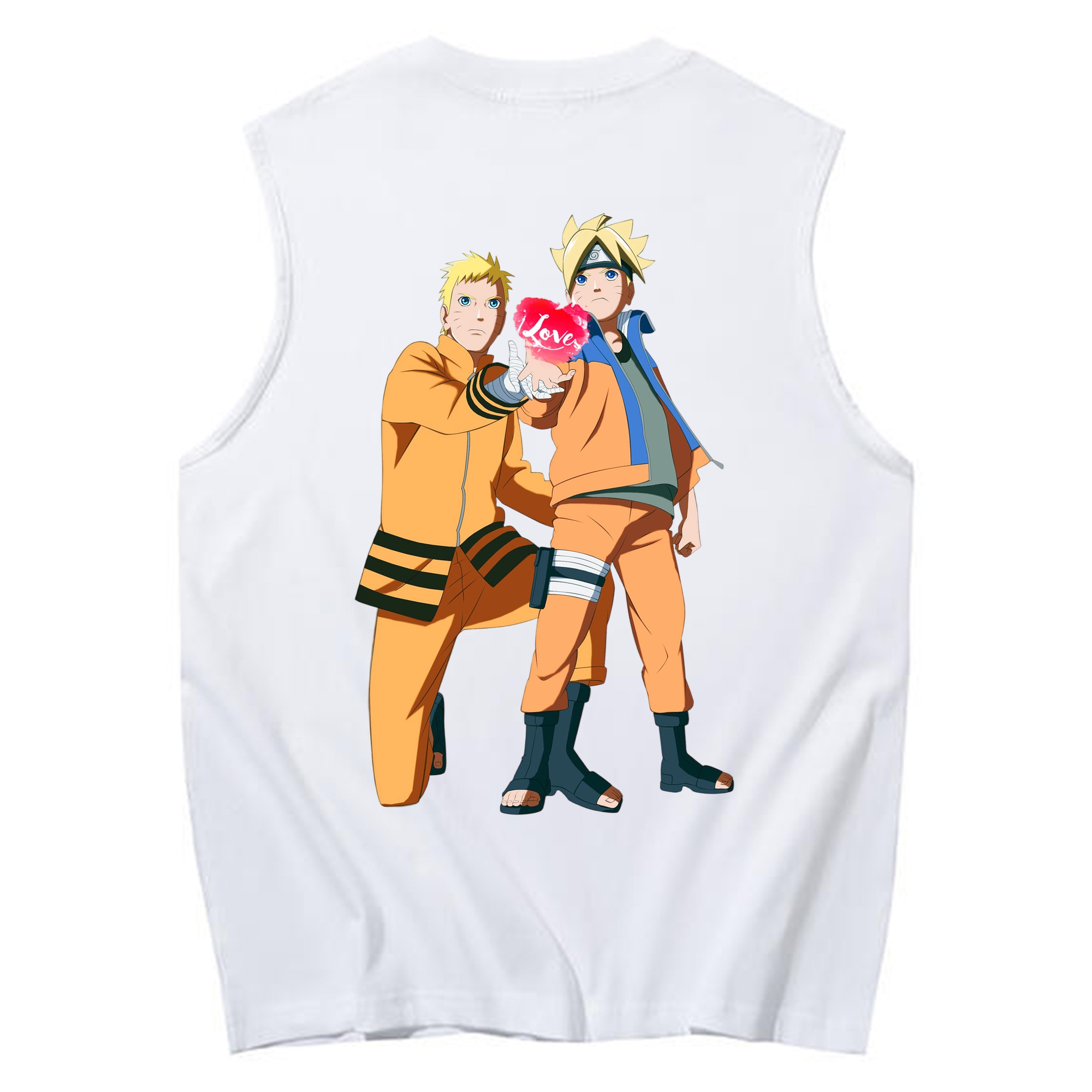 （画像用） NARUTO -ナルト- うずまき ボルト Uzumaki Boruto コットン100％タンクトップ（背面プリント）