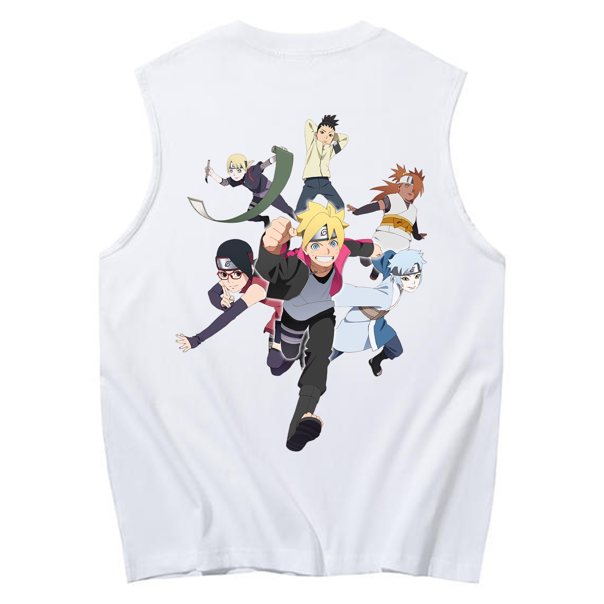 （画像用） NARUTO -ナルト- うずまき ボルト Uzumaki Boruto コットン100％タンクトップ（背面プリント）