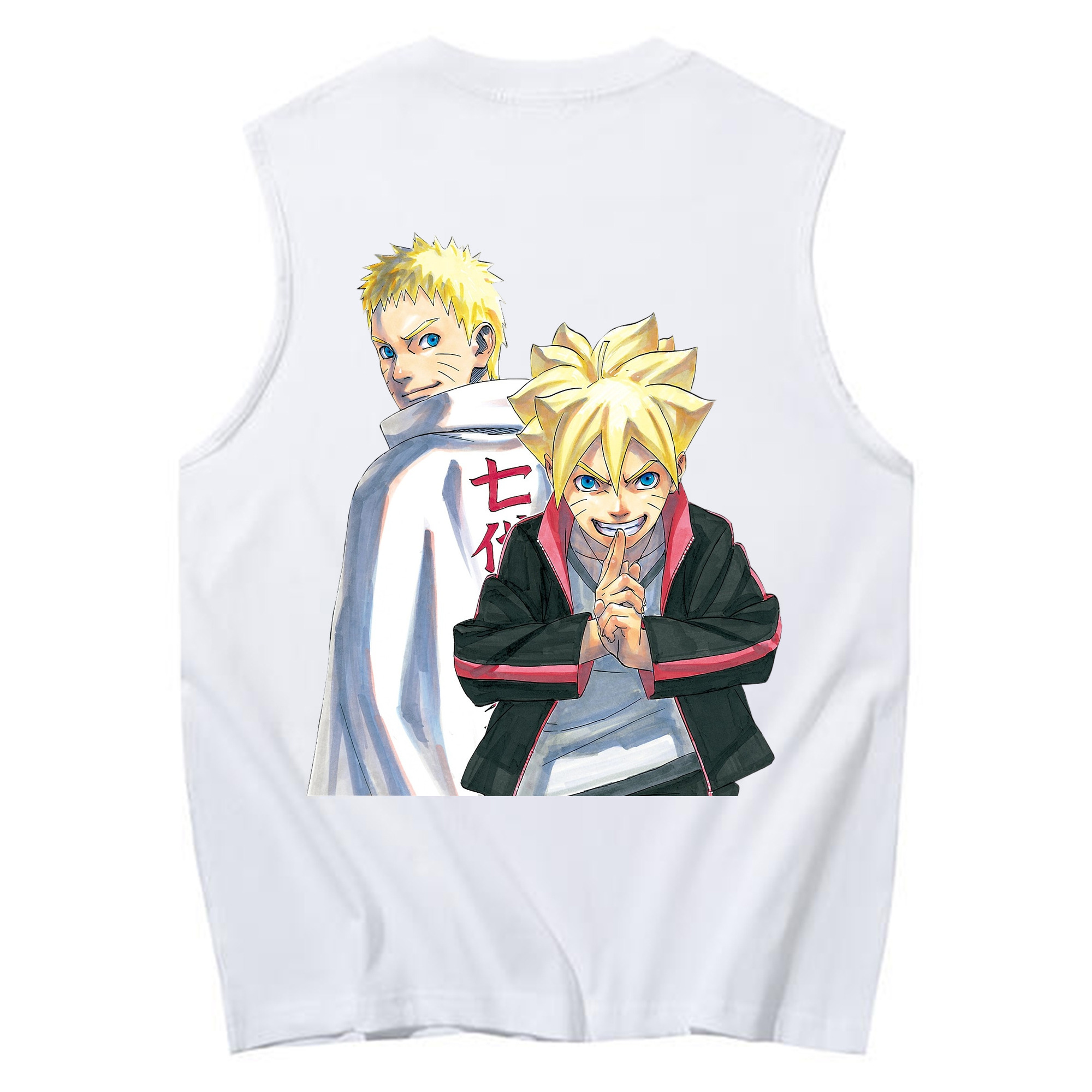（画像用） NARUTO -ナルト- うずまき ボルト Uzumaki Boruto コットン100％タンクトップ（背面プリント）