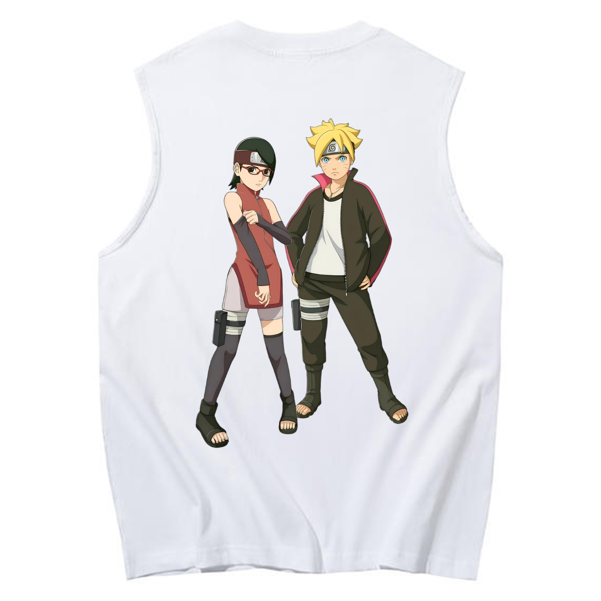 （画像用） NARUTO -ナルト- うずまき ボルト Uzumaki Boruto コットン100％タンクトップ（背面プリント）