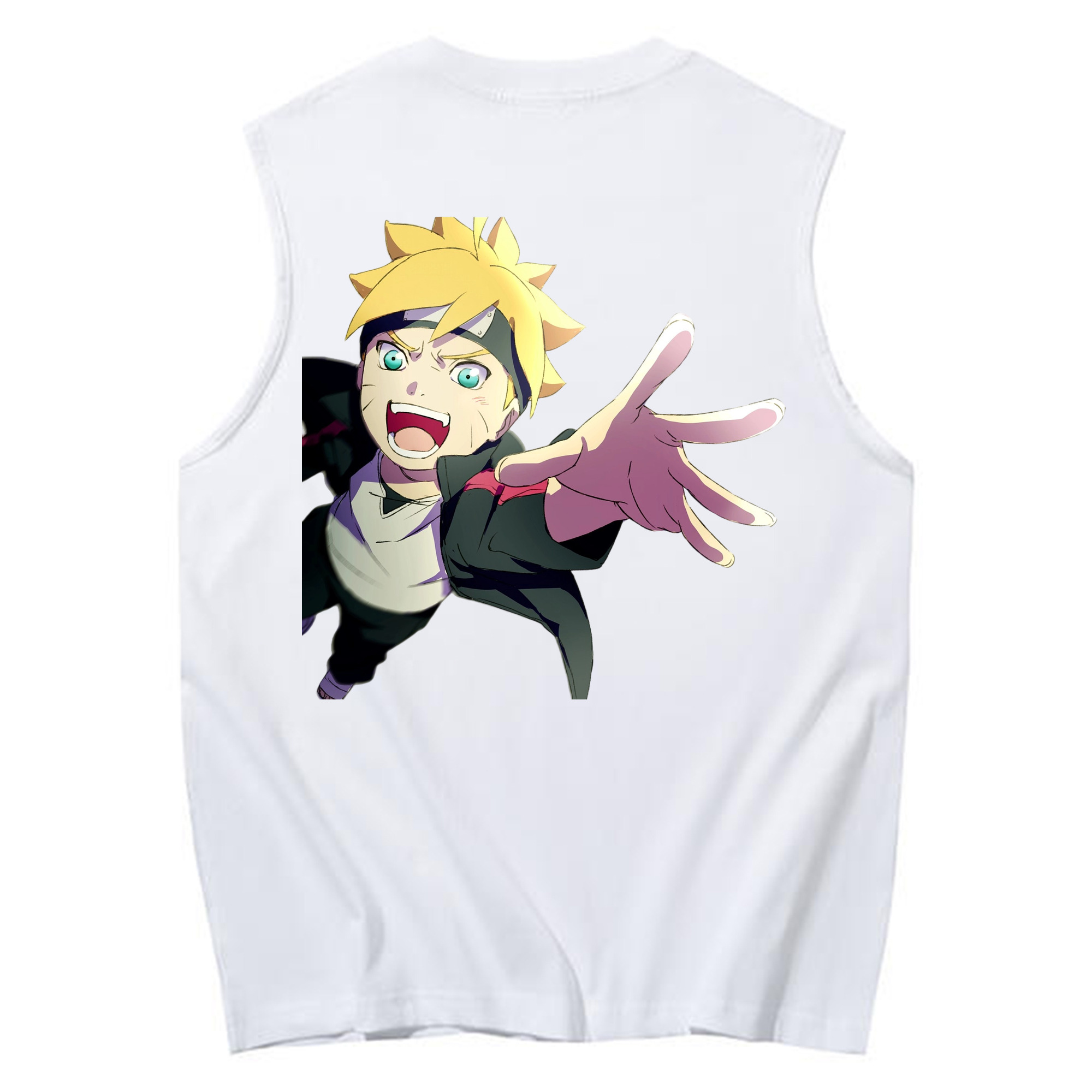 （画像用） NARUTO -ナルト- うずまき ボルト Uzumaki Boruto コットン100％タンクトップ（背面プリント）