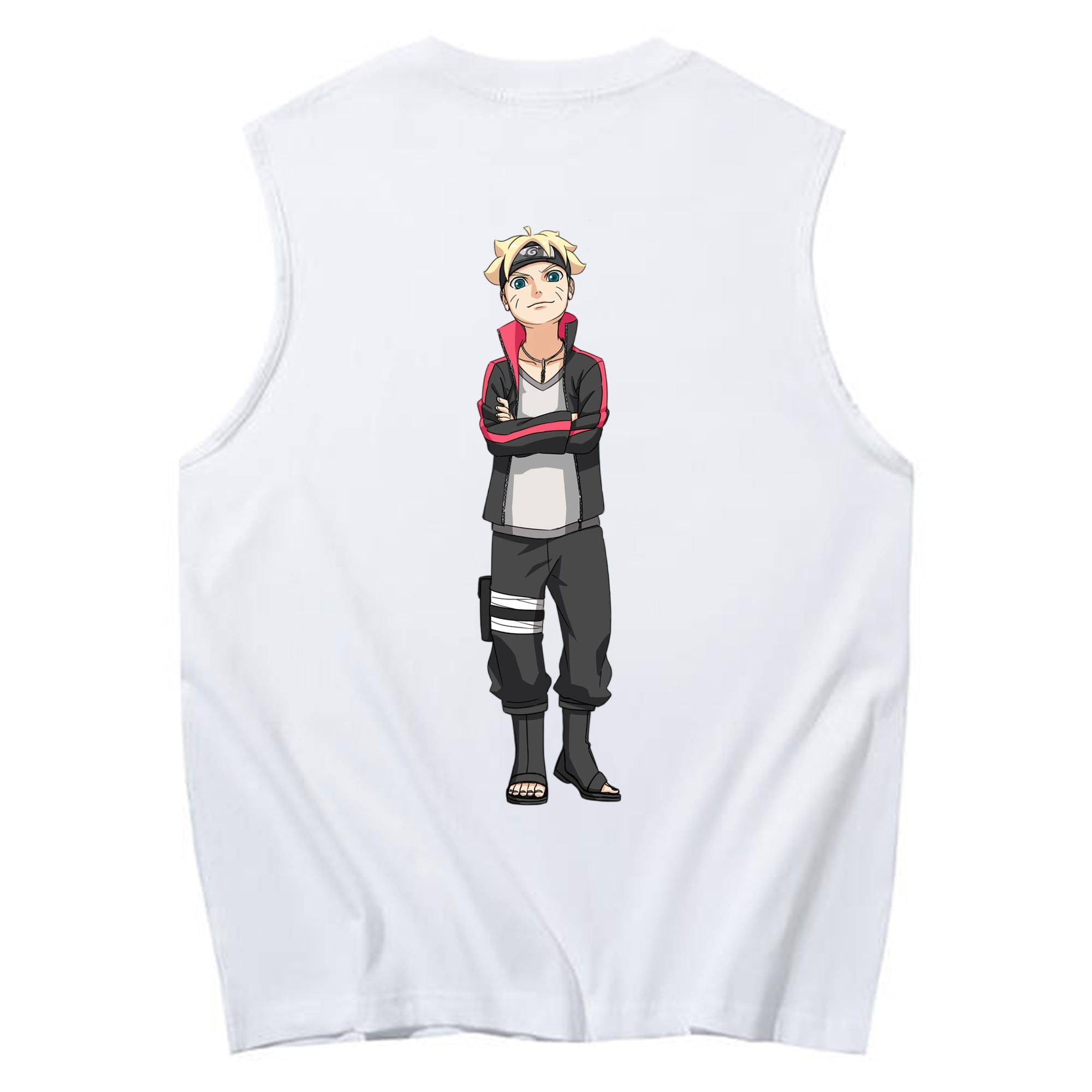 （画像用） NARUTO -ナルト- うずまき ボルト Uzumaki Boruto コットン100％タンクトップ（背面プリント）