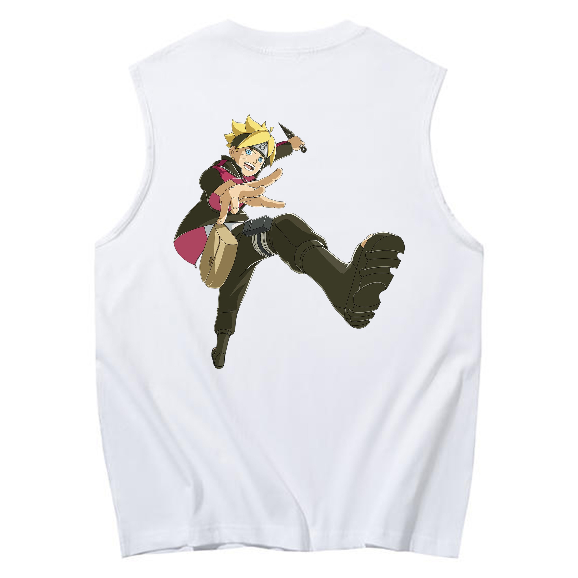 （画像用） NARUTO -ナルト- うずまき ボルト Uzumaki Boruto コットン100％タンクトップ（背面プリント）