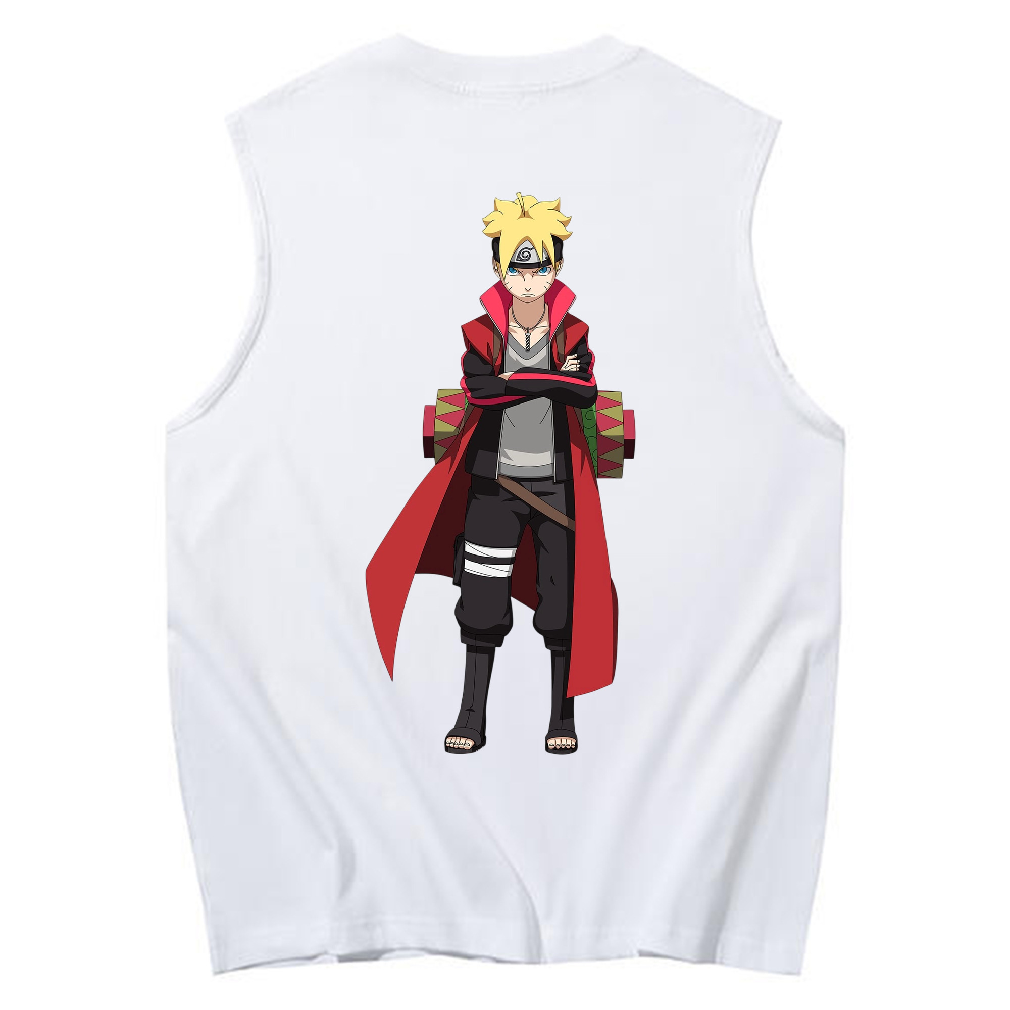 （画像用） NARUTO -ナルト- うずまき ボルト Uzumaki Boruto コットン100％タンクトップ（背面プリント）