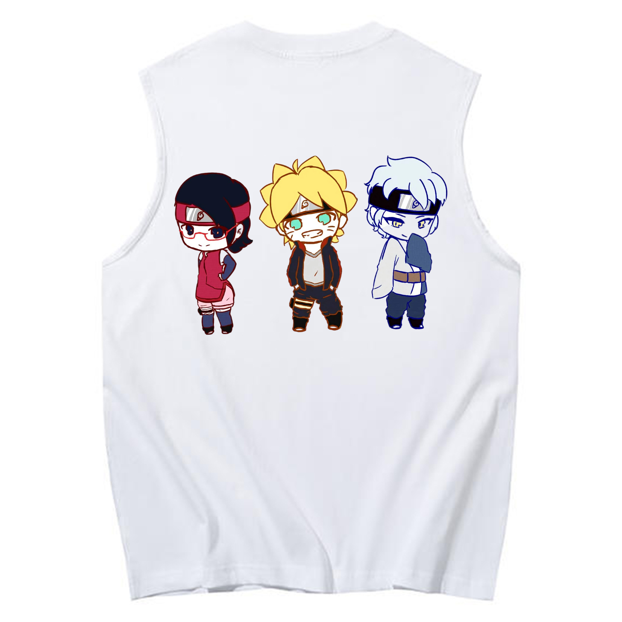 （画像用） NARUTO -ナルト- うずまき ボルト Uzumaki Boruto コットン100％タンクトップ（背面プリント）