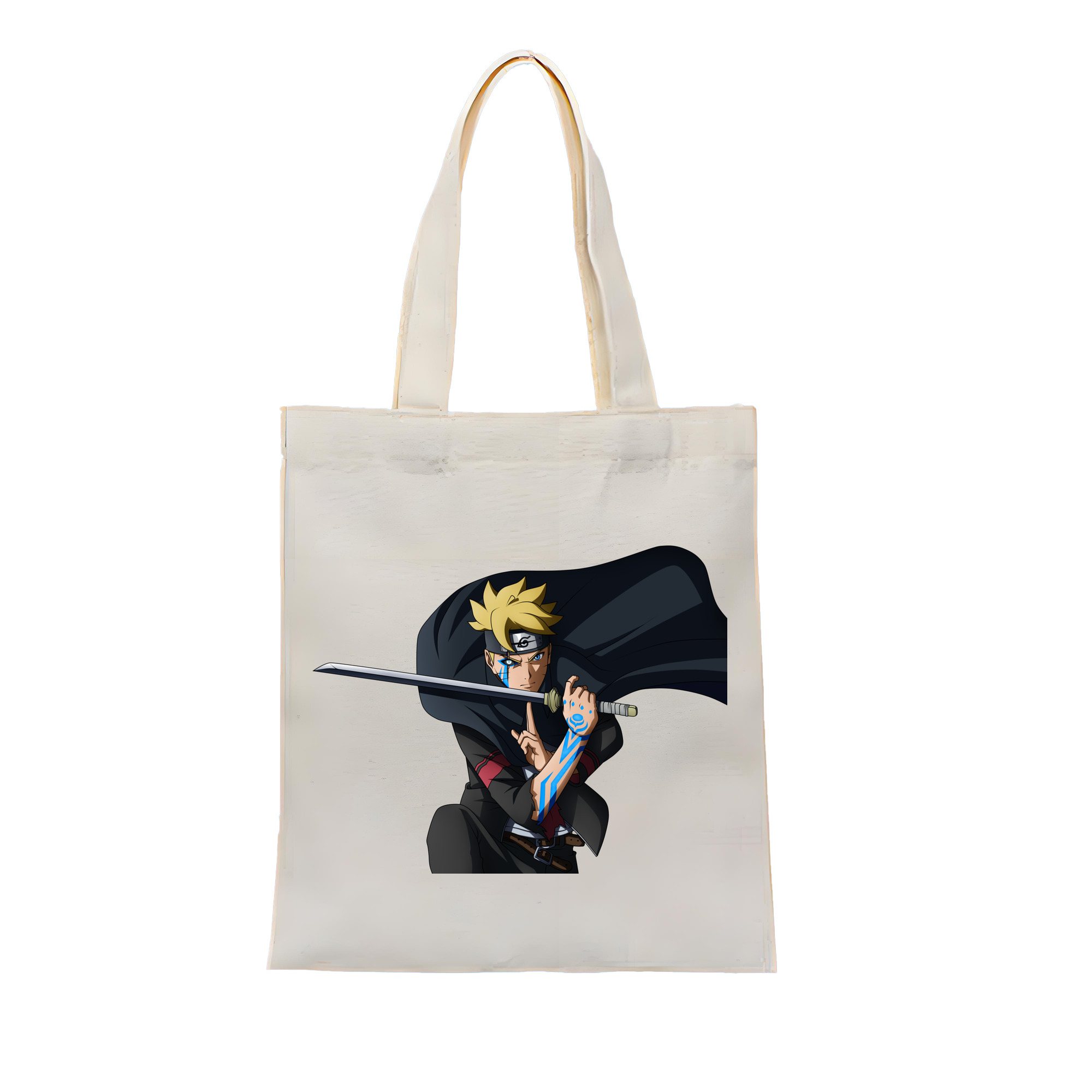 （画像用） NARUTO -ナルト- うずまき ボルト Uzumaki Boruto 縦型キャンバス生地手提げバッグ　トートバッグ
