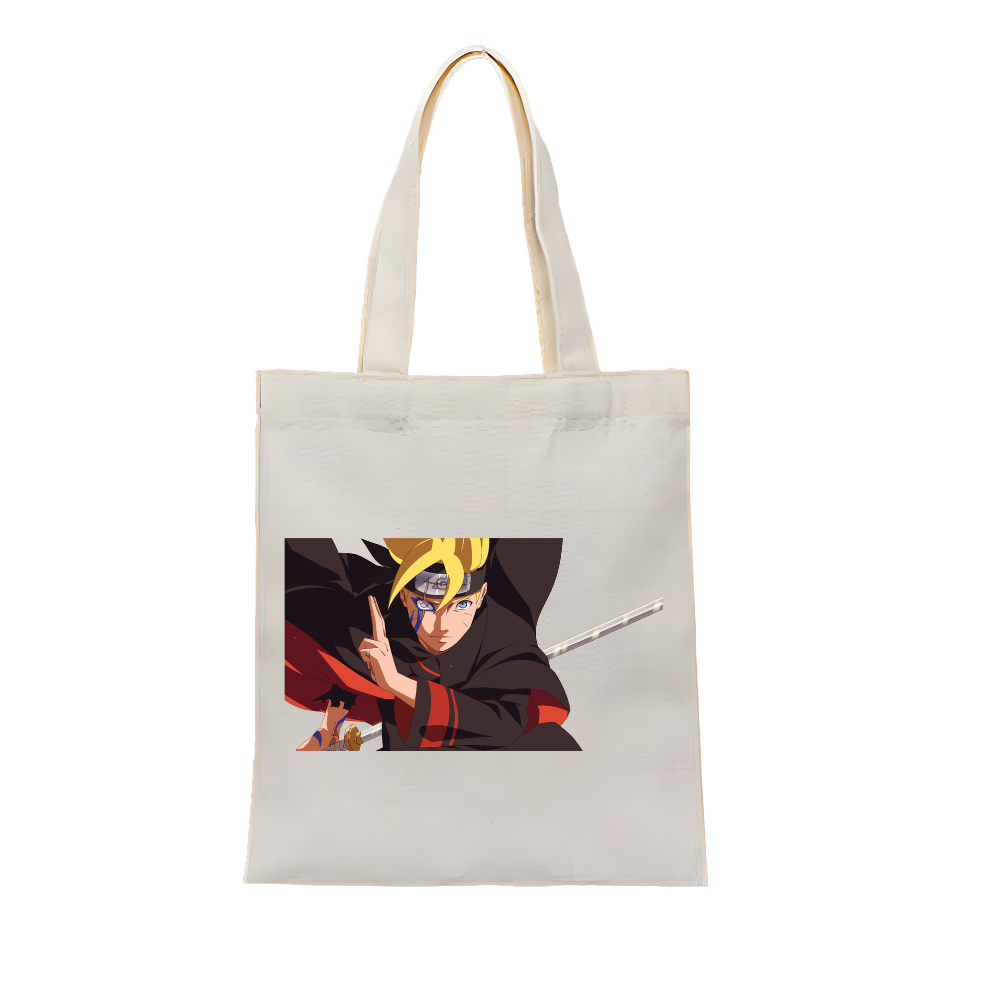 （画像用） NARUTO -ナルト- うずまき ボルト Uzumaki Boruto 縦型キャンバス生地手提げバッグ　トートバッグ