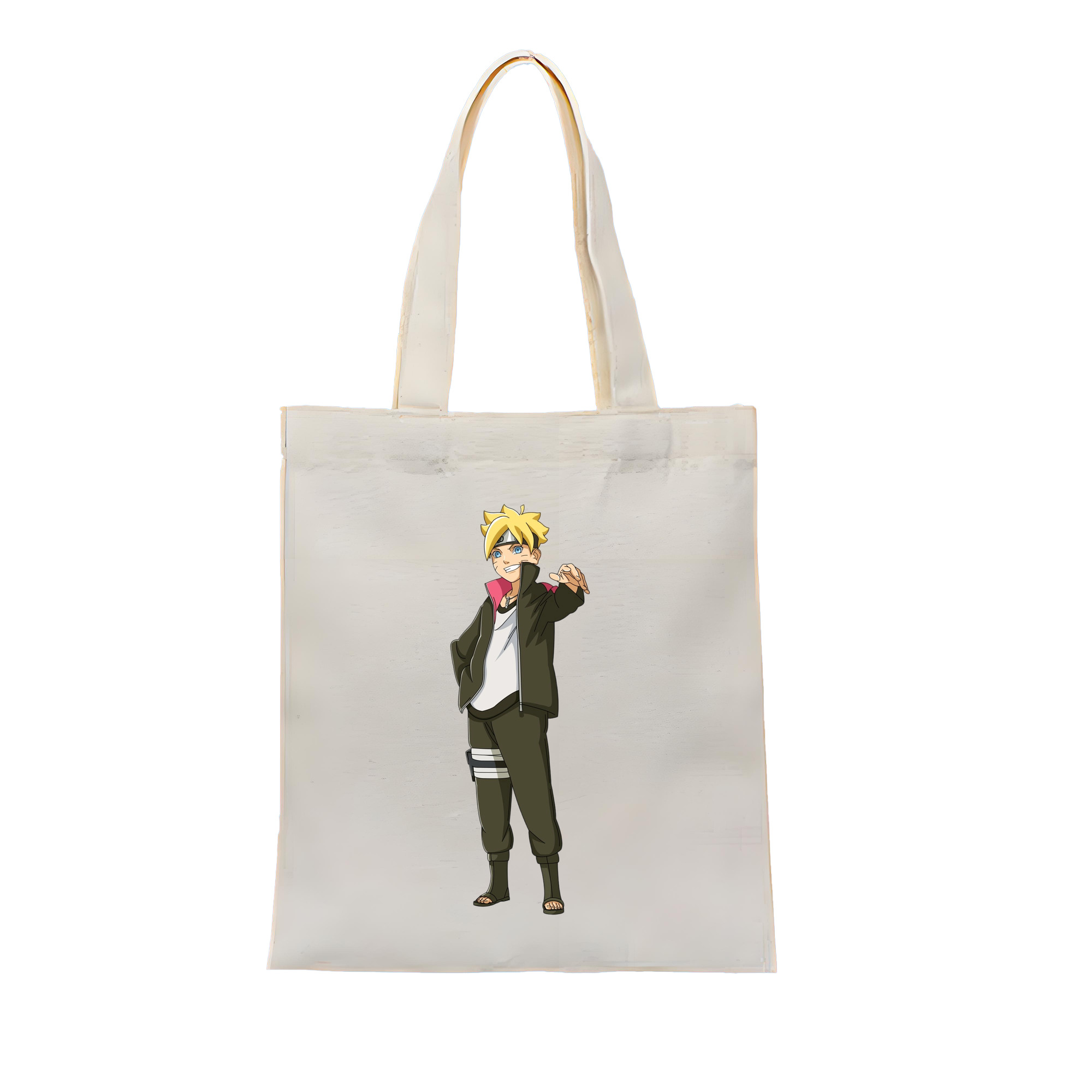 （画像用） NARUTO -ナルト- うずまき ボルト Uzumaki Boruto 縦型キャンバス生地手提げバッグ　トートバッグ
