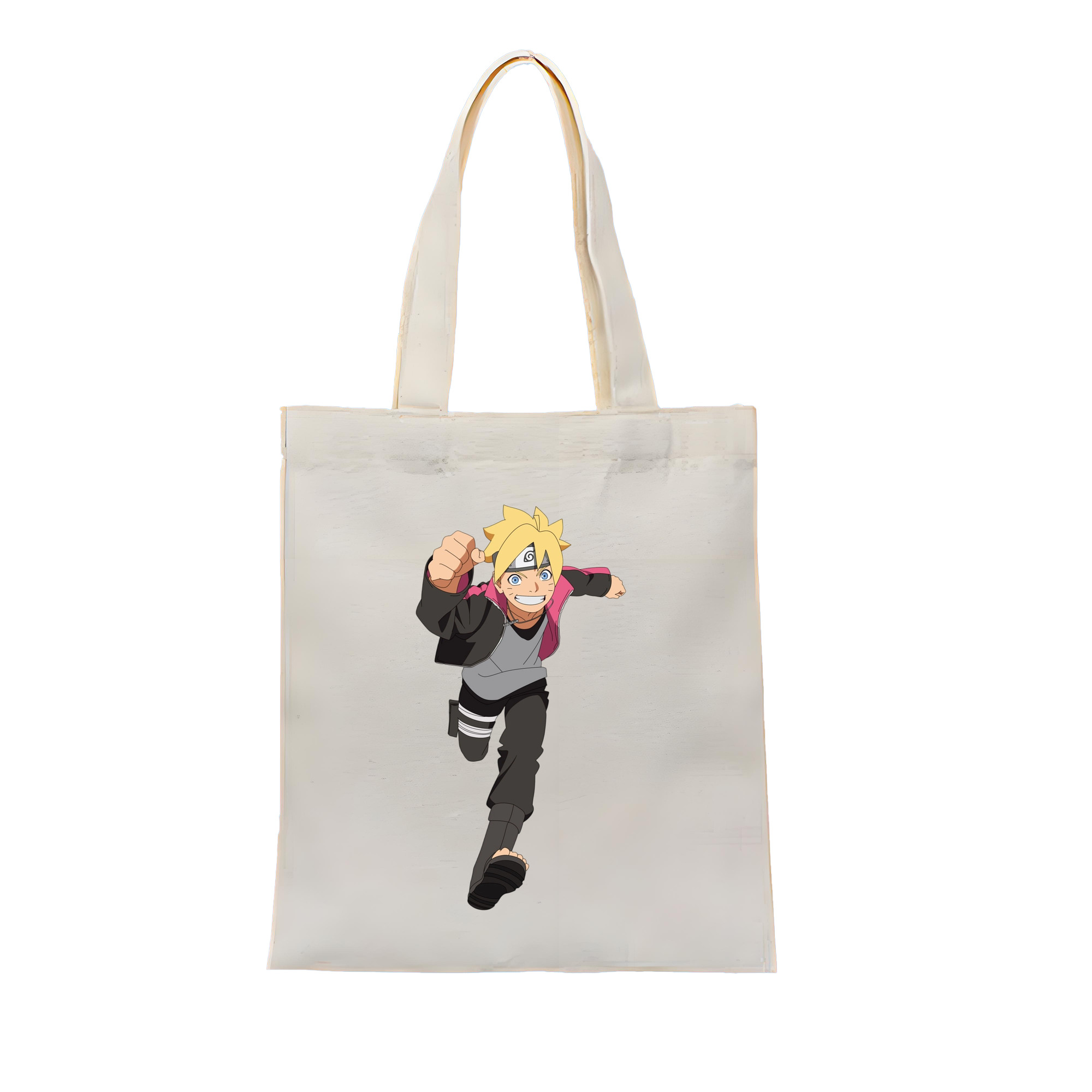 （画像用） NARUTO -ナルト- うずまき ボルト Uzumaki Boruto 縦型キャンバス生地手提げバッグ　トートバッグ