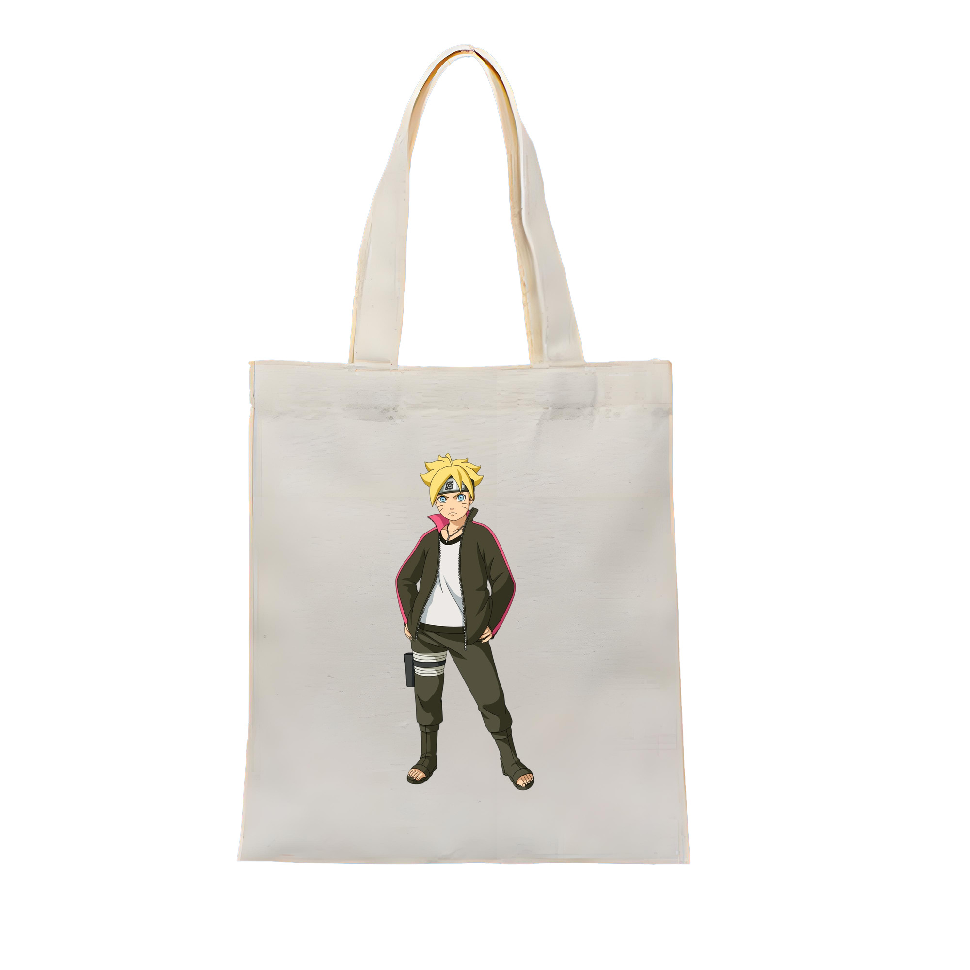 （画像用） NARUTO -ナルト- うずまき ボルト Uzumaki Boruto 縦型キャンバス生地手提げバッグ　トートバッグ