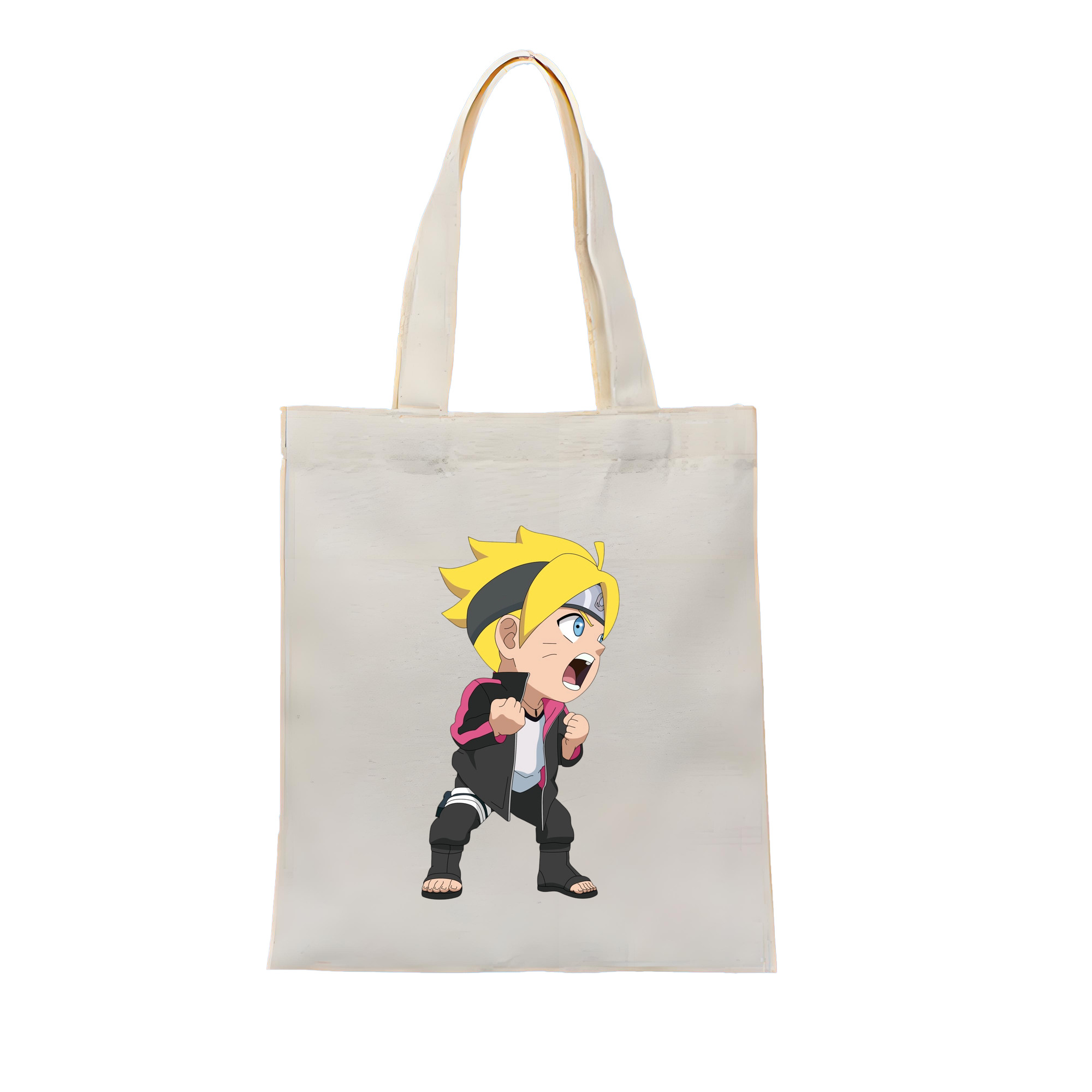 （画像用） NARUTO -ナルト- うずまき ボルト Uzumaki Boruto 縦型キャンバス生地手提げバッグ　トートバッグ