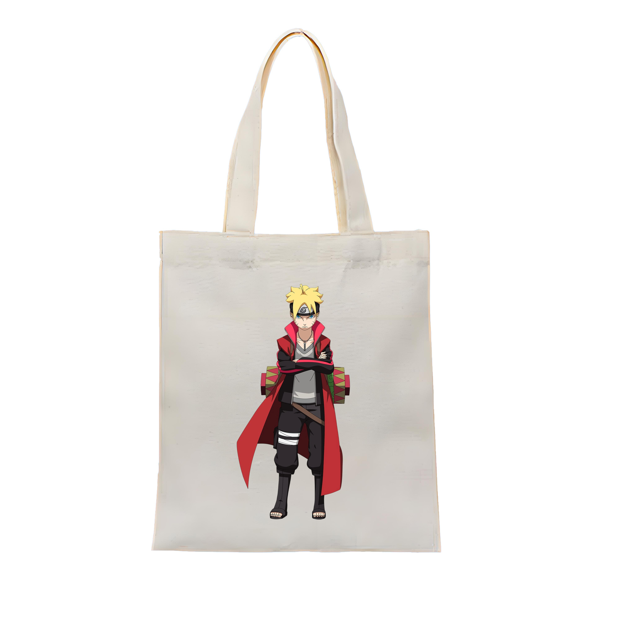 （画像用） NARUTO -ナルト- うずまき ボルト Uzumaki Boruto 縦型キャンバス生地手提げバッグ　トートバッグ