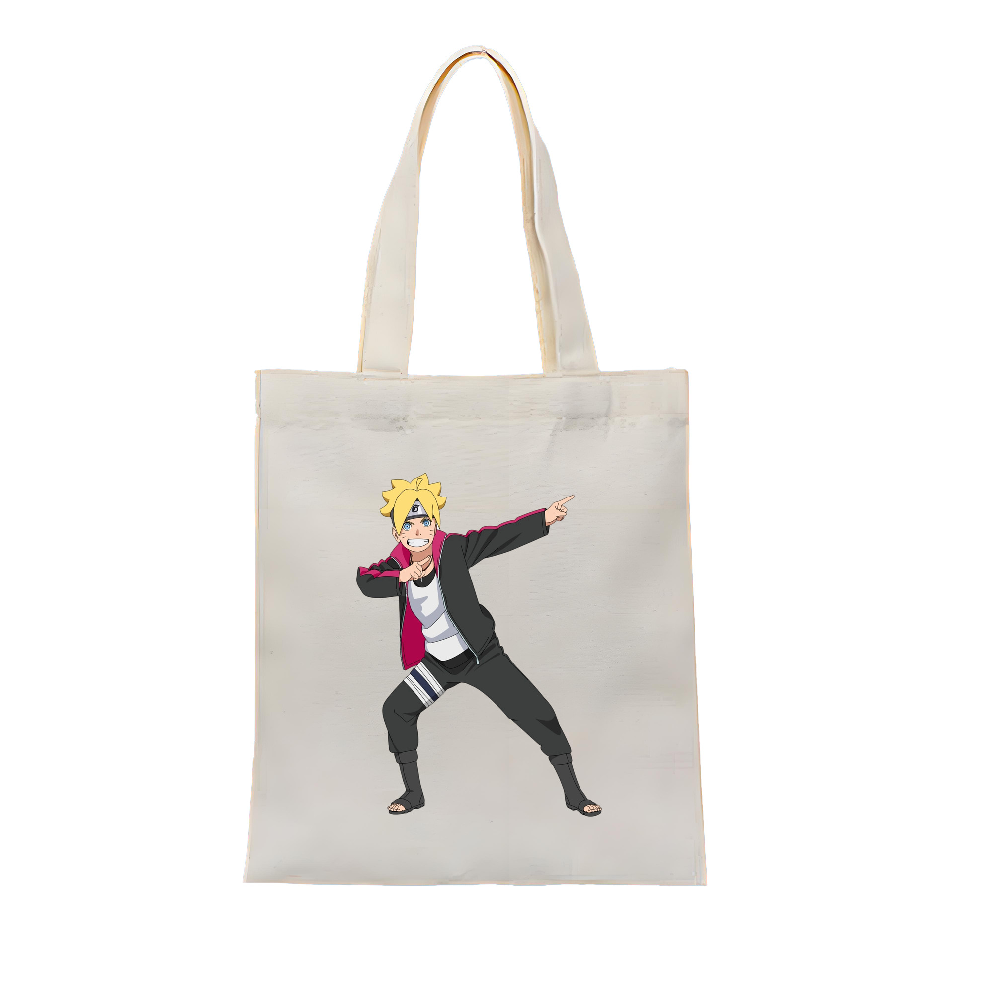（画像用） NARUTO -ナルト- うずまき ボルト Uzumaki Boruto 縦型キャンバス生地手提げバッグ　トートバッグ