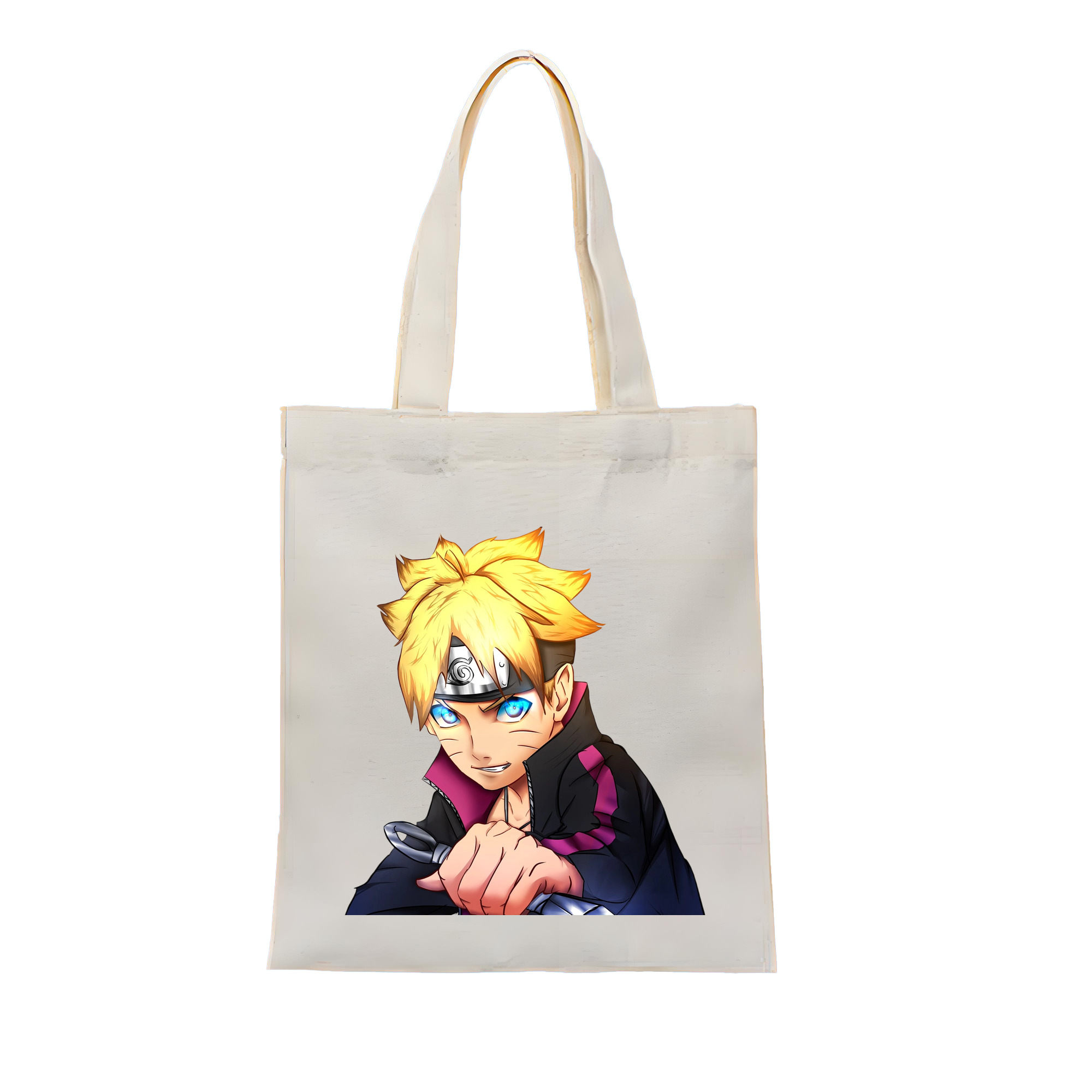 （画像用） NARUTO -ナルト- うずまき ボルト Uzumaki Boruto 縦型キャンバス生地手提げバッグ　トートバッグ