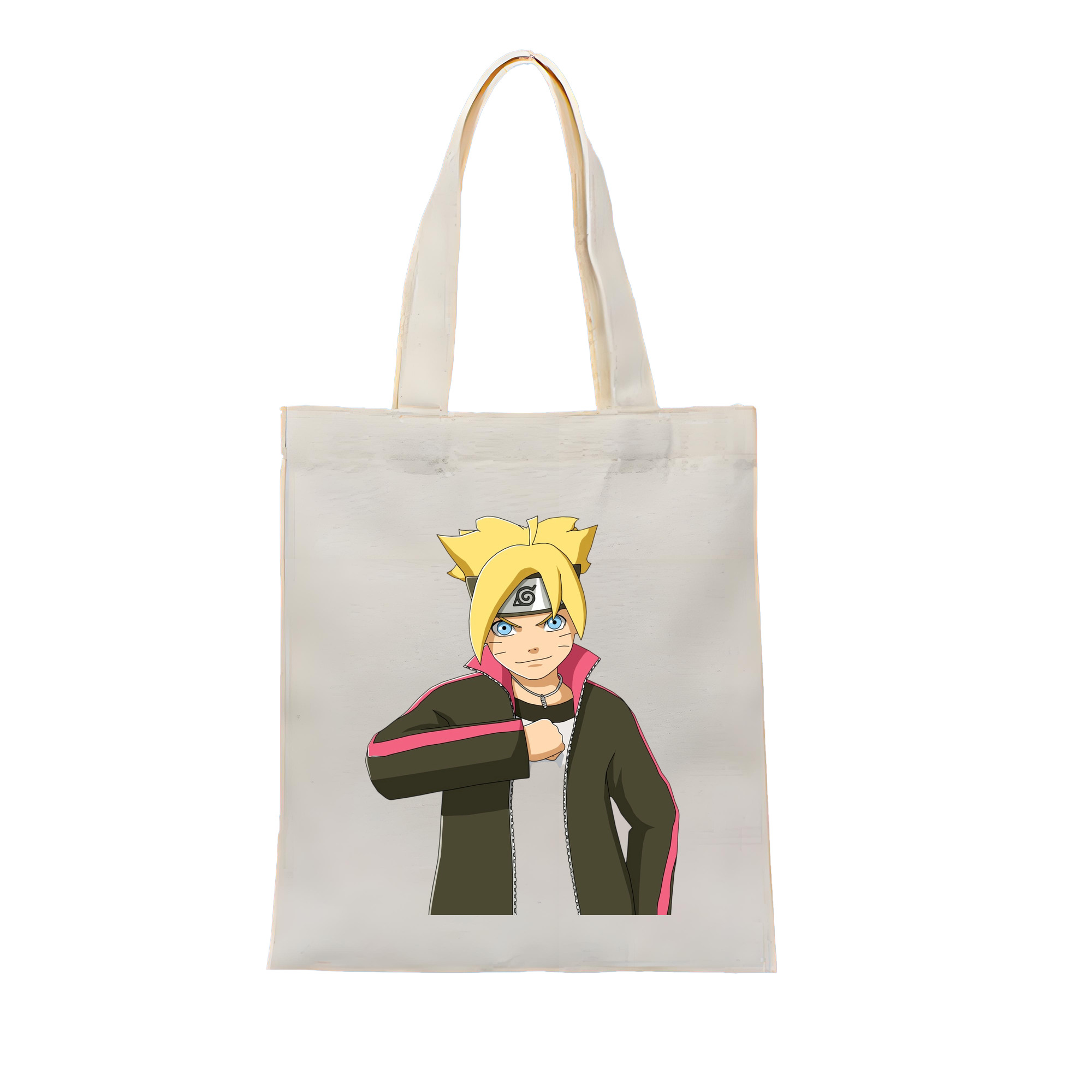 （画像用） NARUTO -ナルト- うずまき ボルト Uzumaki Boruto 縦型キャンバス生地手提げバッグ　トートバッグ