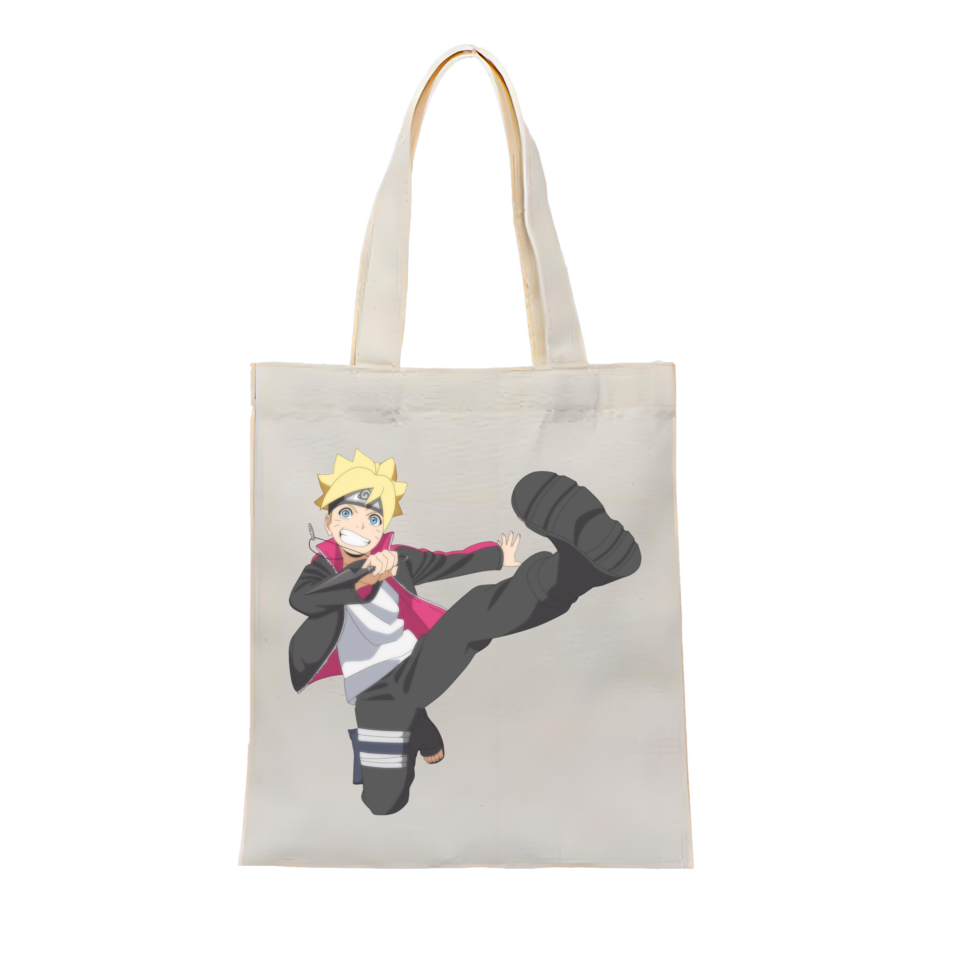 （画像用） NARUTO -ナルト- うずまき ボルト Uzumaki Boruto 縦型キャンバス生地手提げバッグ　トートバッグ