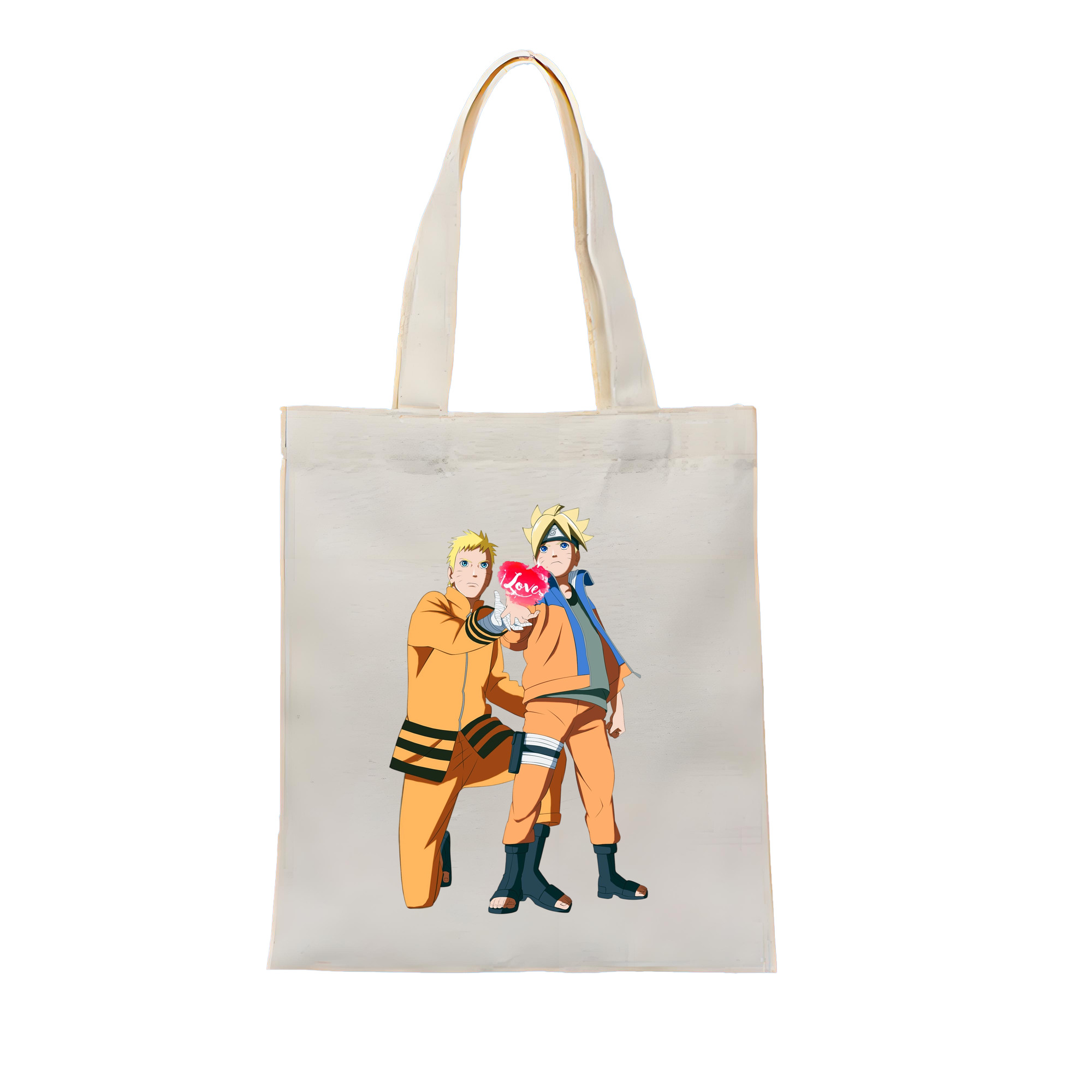 （画像用） NARUTO -ナルト- うずまき ボルト Uzumaki Boruto 縦型キャンバス生地手提げバッグ　トートバッグ