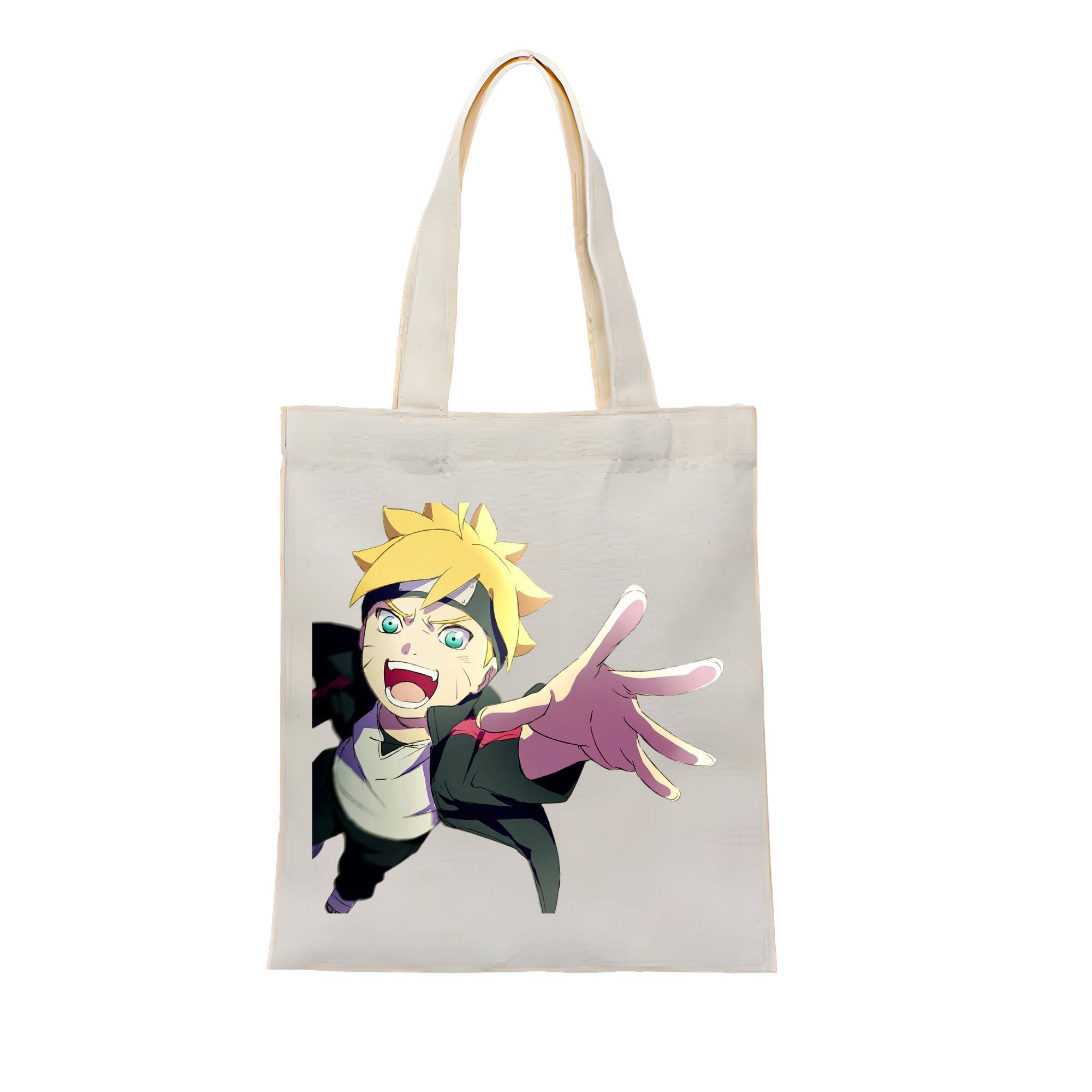 （画像用） NARUTO -ナルト- うずまき ボルト Uzumaki Boruto 縦型キャンバス生地手提げバッグ　トートバッグ