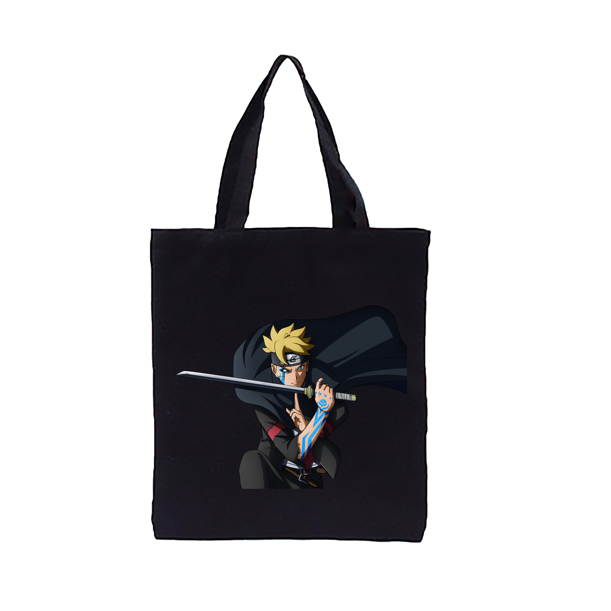 （画像用） NARUTO -ナルト- うずまき ボルト Uzumaki Boruto 縦型キャンバス生地手提げバッグ　トートバッグ