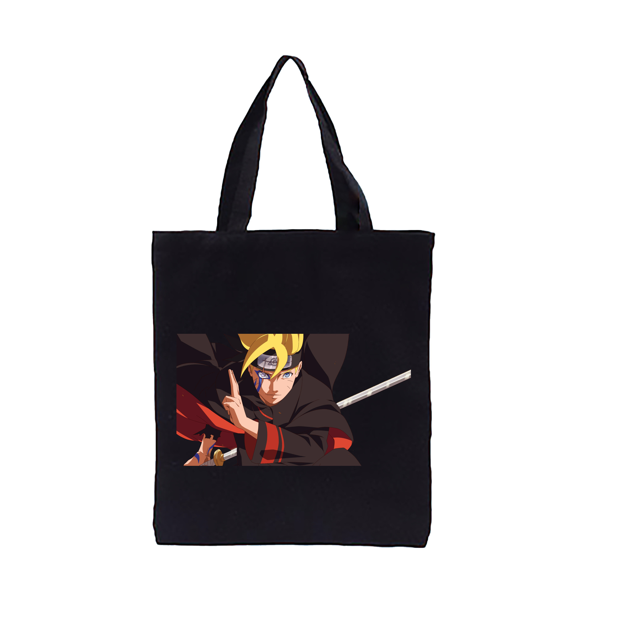 （画像用） NARUTO -ナルト- うずまき ボルト Uzumaki Boruto 縦型キャンバス生地手提げバッグ　トートバッグ