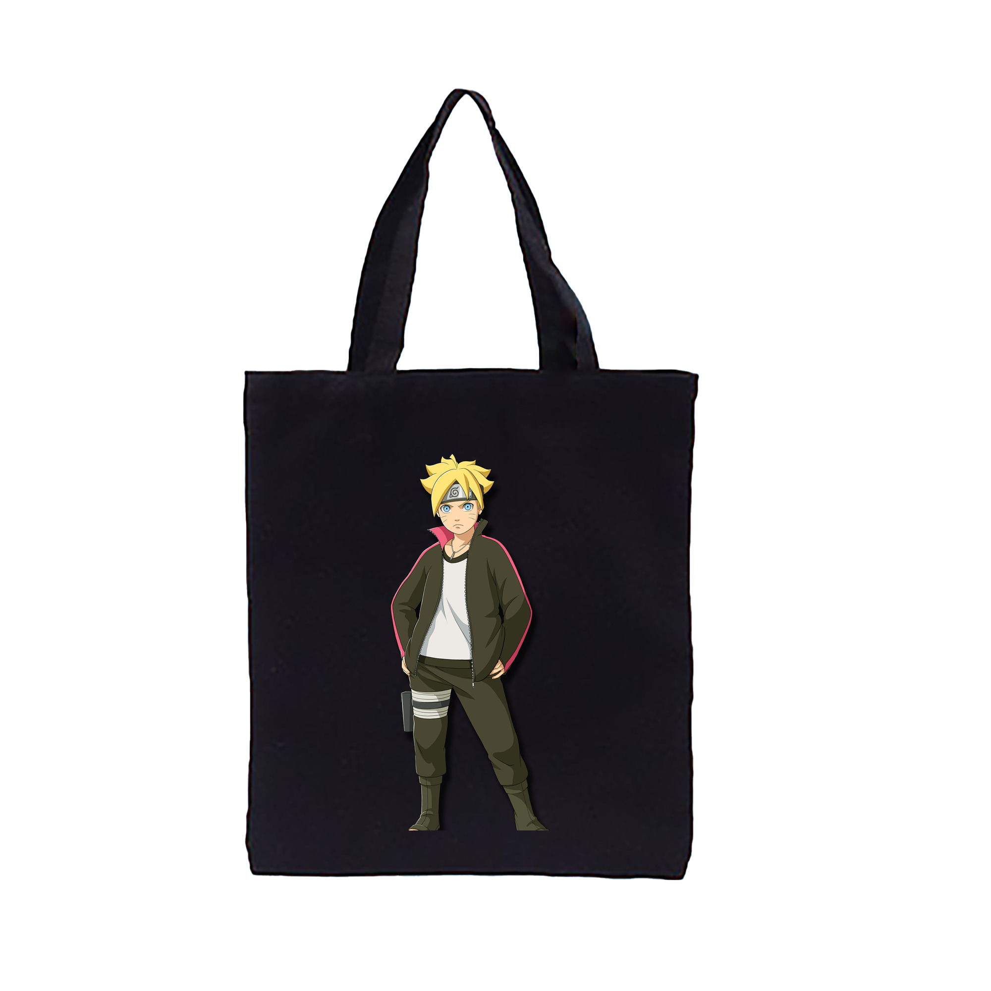 （画像用） NARUTO -ナルト- うずまき ボルト Uzumaki Boruto 縦型キャンバス生地手提げバッグ　トートバッグ