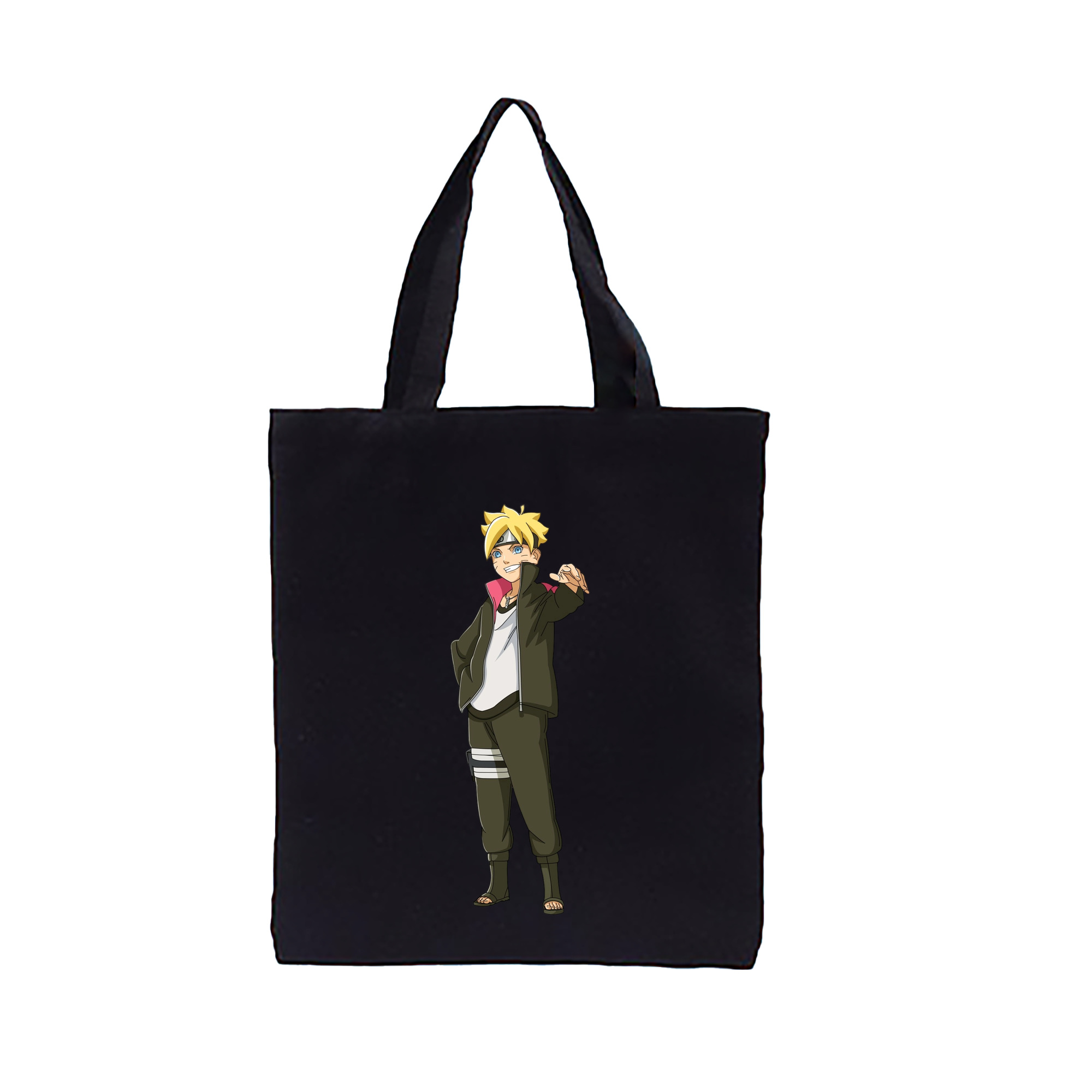 （画像用） NARUTO -ナルト- うずまき ボルト Uzumaki Boruto 縦型キャンバス生地手提げバッグ　トートバッグ