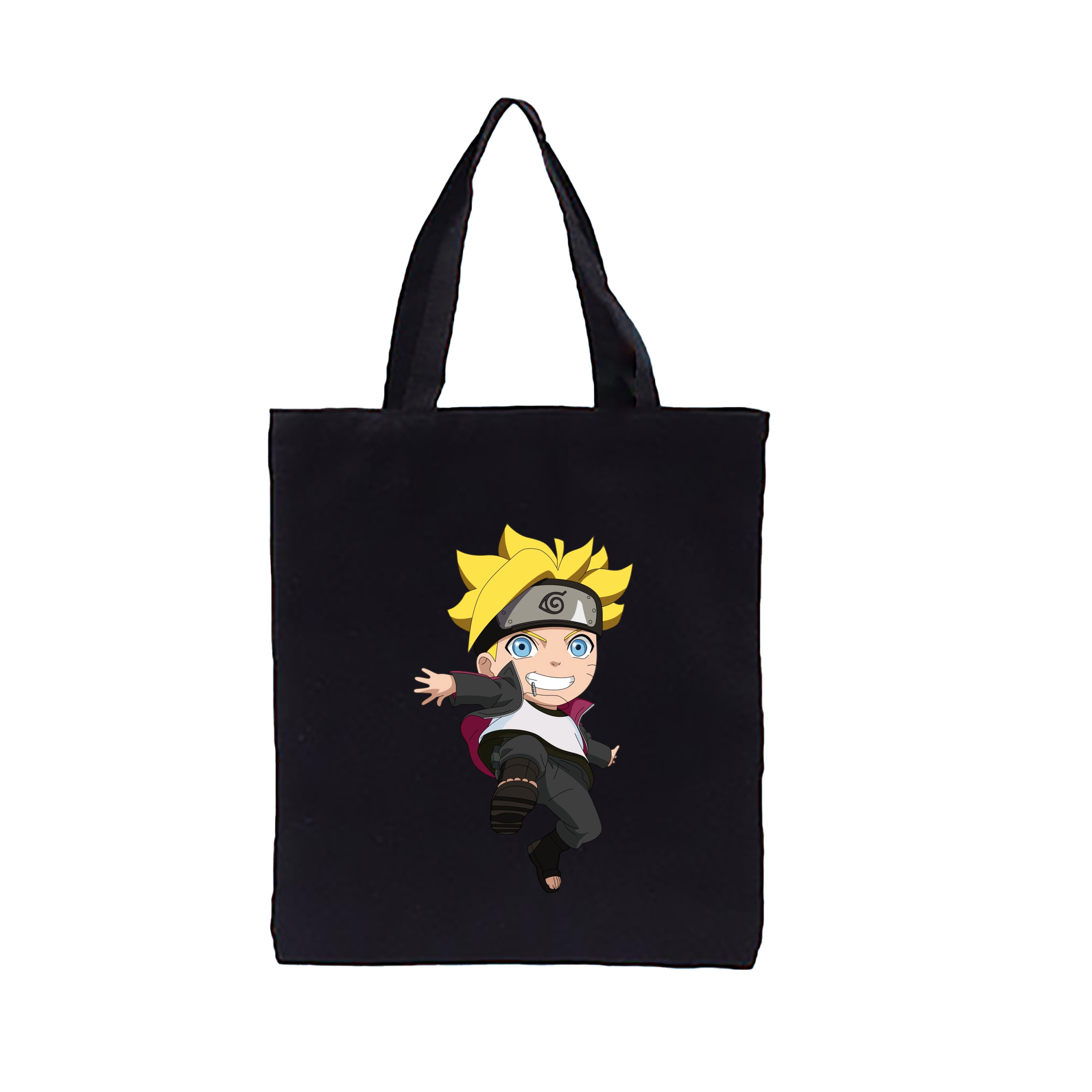 （画像用） NARUTO -ナルト- うずまき ボルト Uzumaki Boruto 縦型キャンバス生地手提げバッグ　トートバッグ