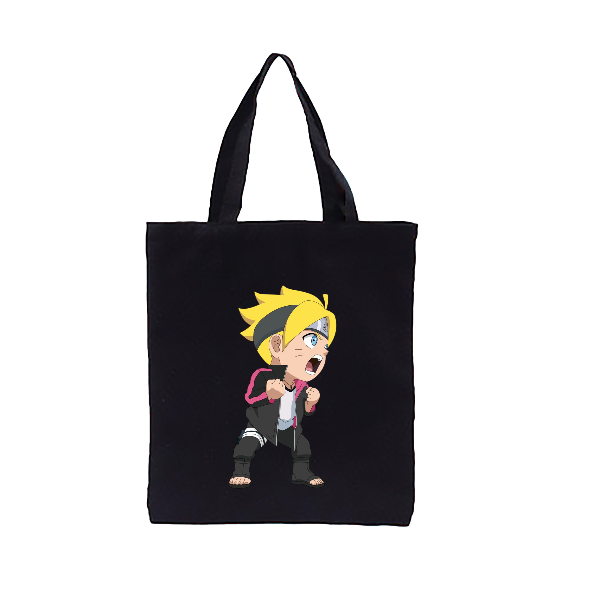 （画像用） NARUTO -ナルト- うずまき ボルト Uzumaki Boruto 縦型キャンバス生地手提げバッグ　トートバッグ