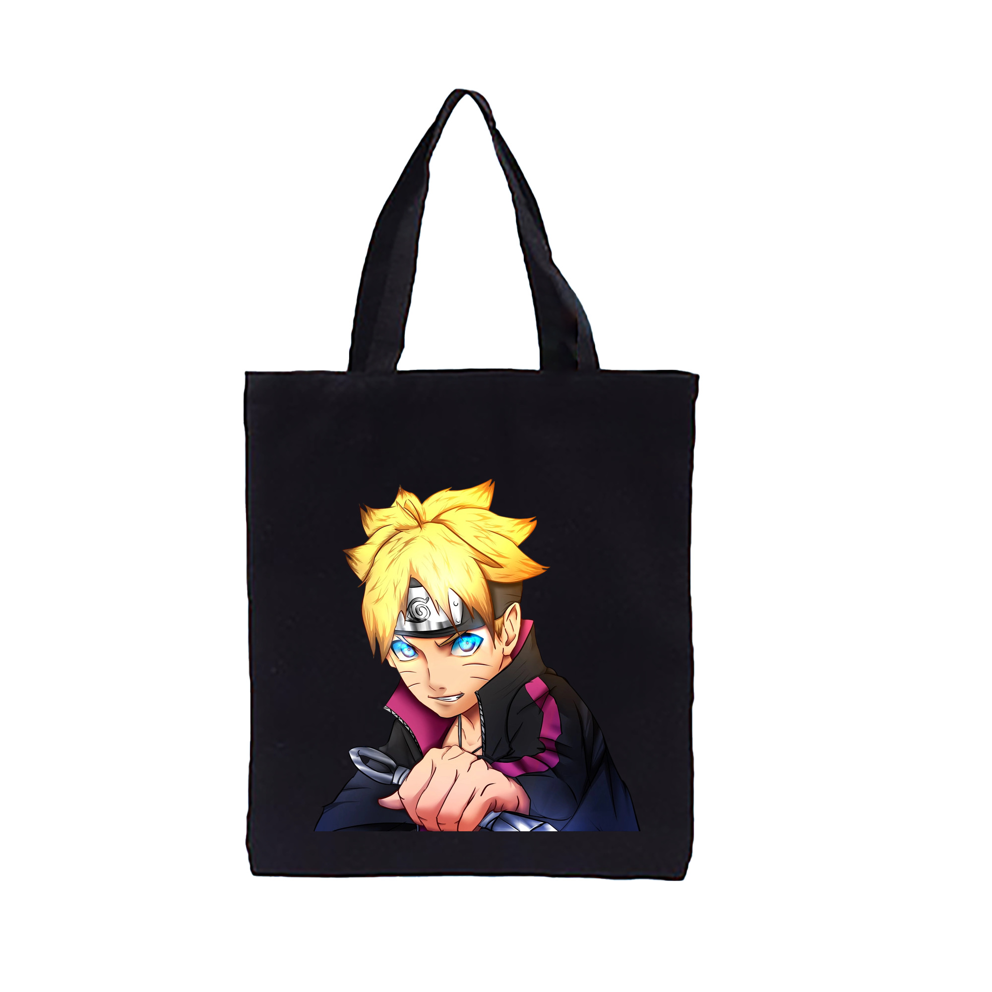 （画像用） NARUTO -ナルト- うずまき ボルト Uzumaki Boruto 縦型キャンバス生地手提げバッグ　トートバッグ