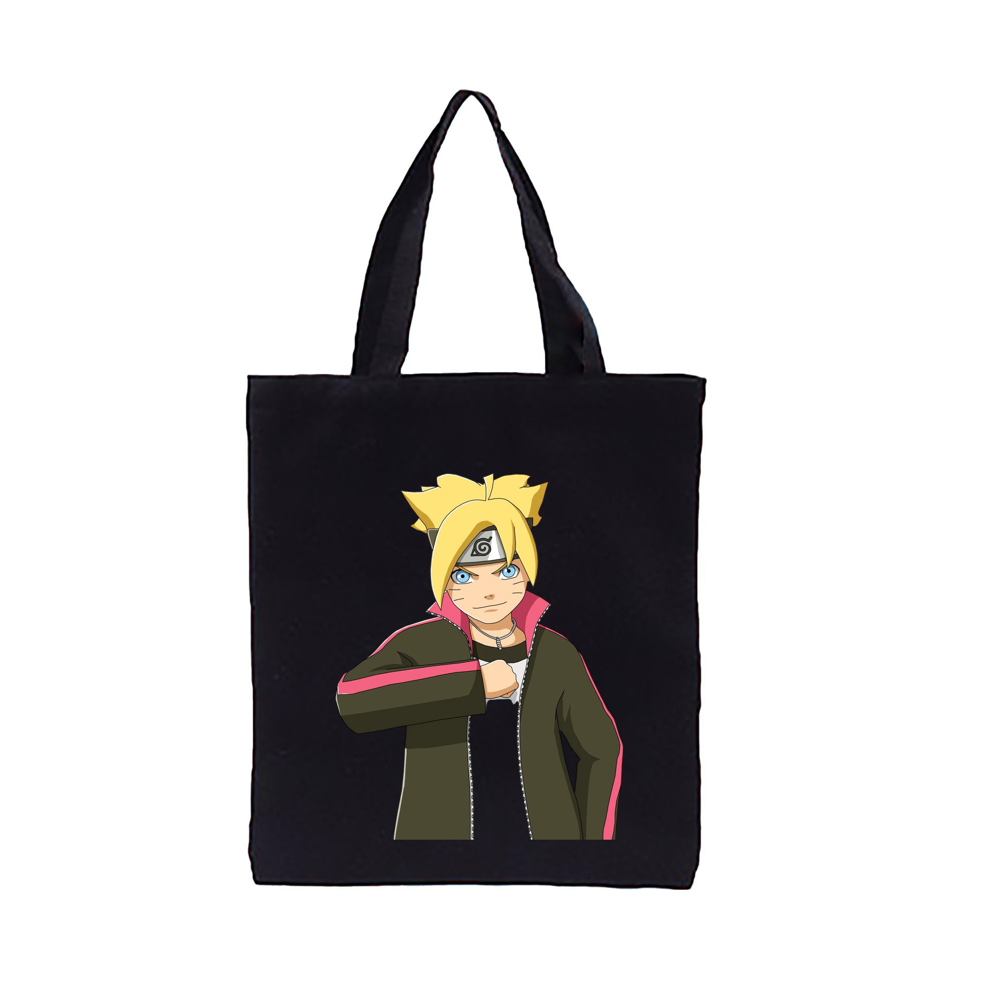 （画像用） NARUTO -ナルト- うずまき ボルト Uzumaki Boruto 縦型キャンバス生地手提げバッグ　トートバッグ
