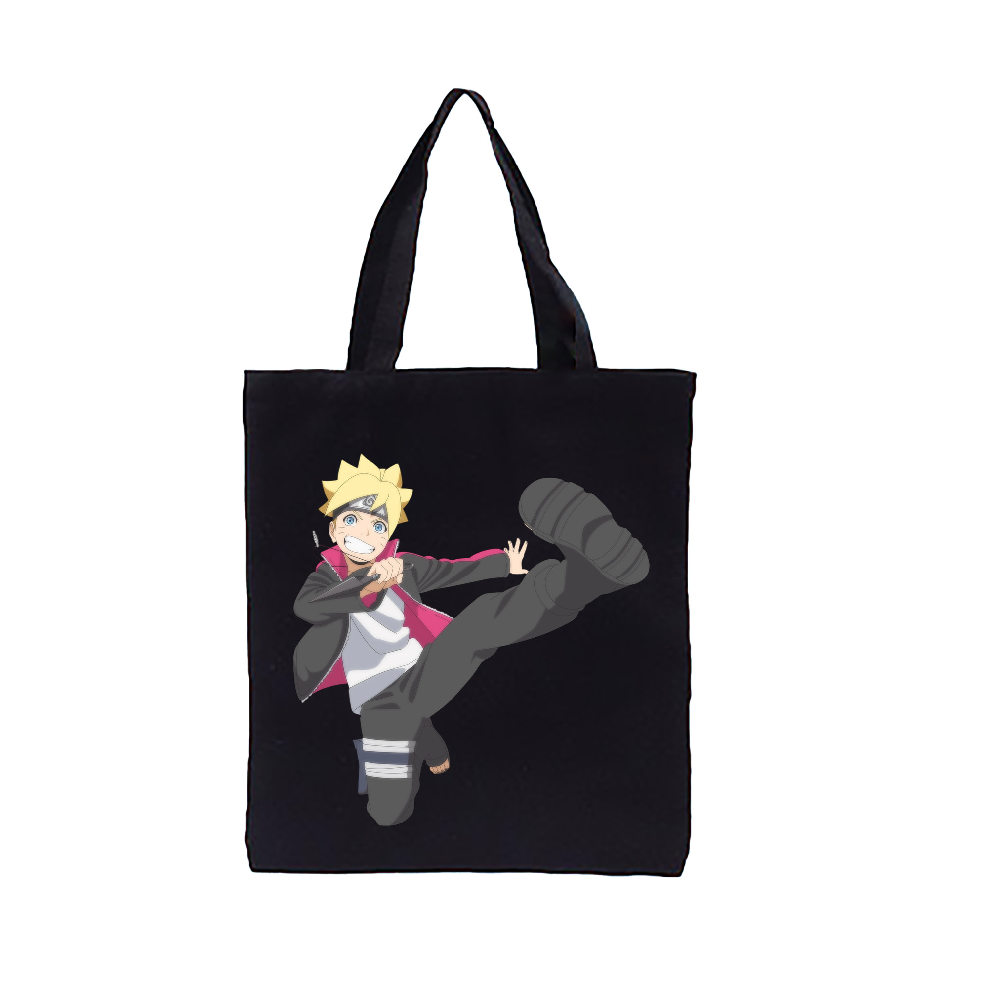 （画像用） NARUTO -ナルト- うずまき ボルト Uzumaki Boruto 縦型キャンバス生地手提げバッグ　トートバッグ