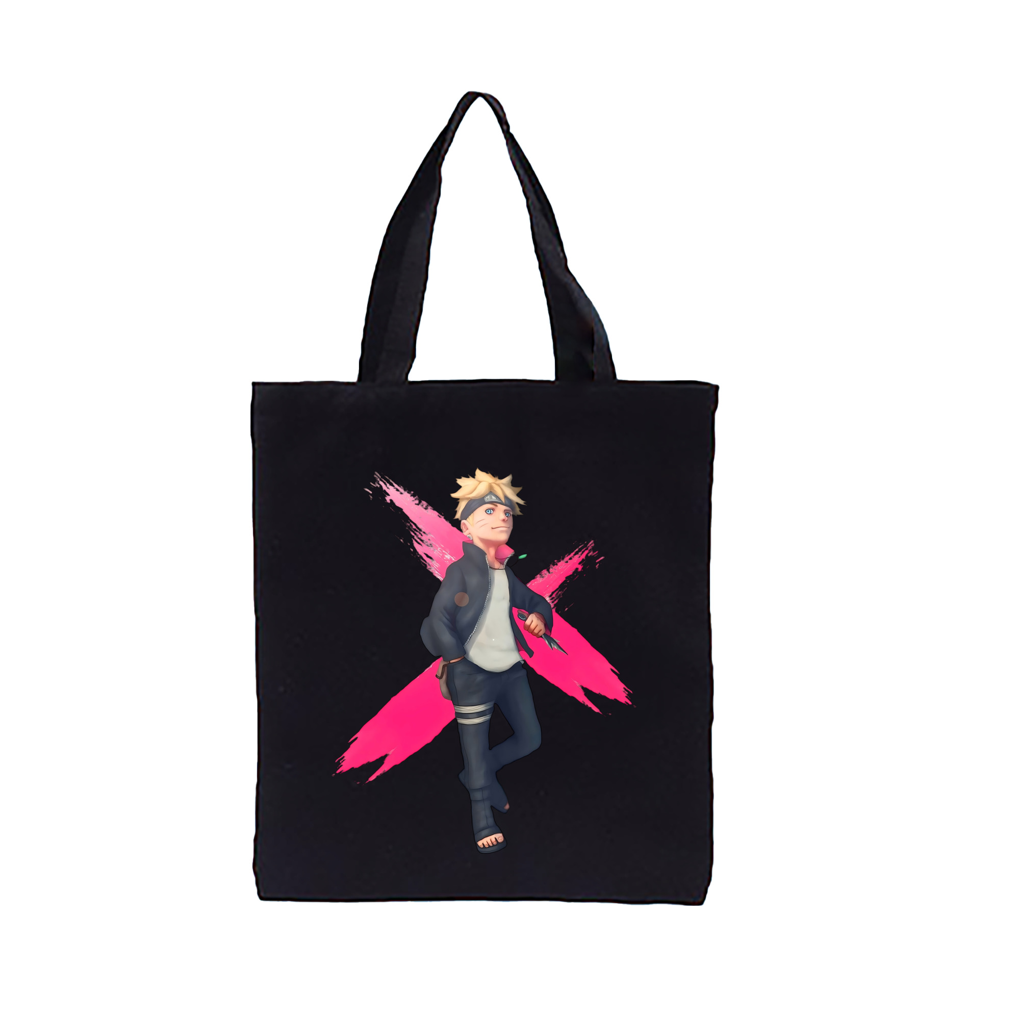 （画像用） NARUTO -ナルト- うずまき ボルト Uzumaki Boruto 縦型キャンバス生地手提げバッグ　トートバッグ