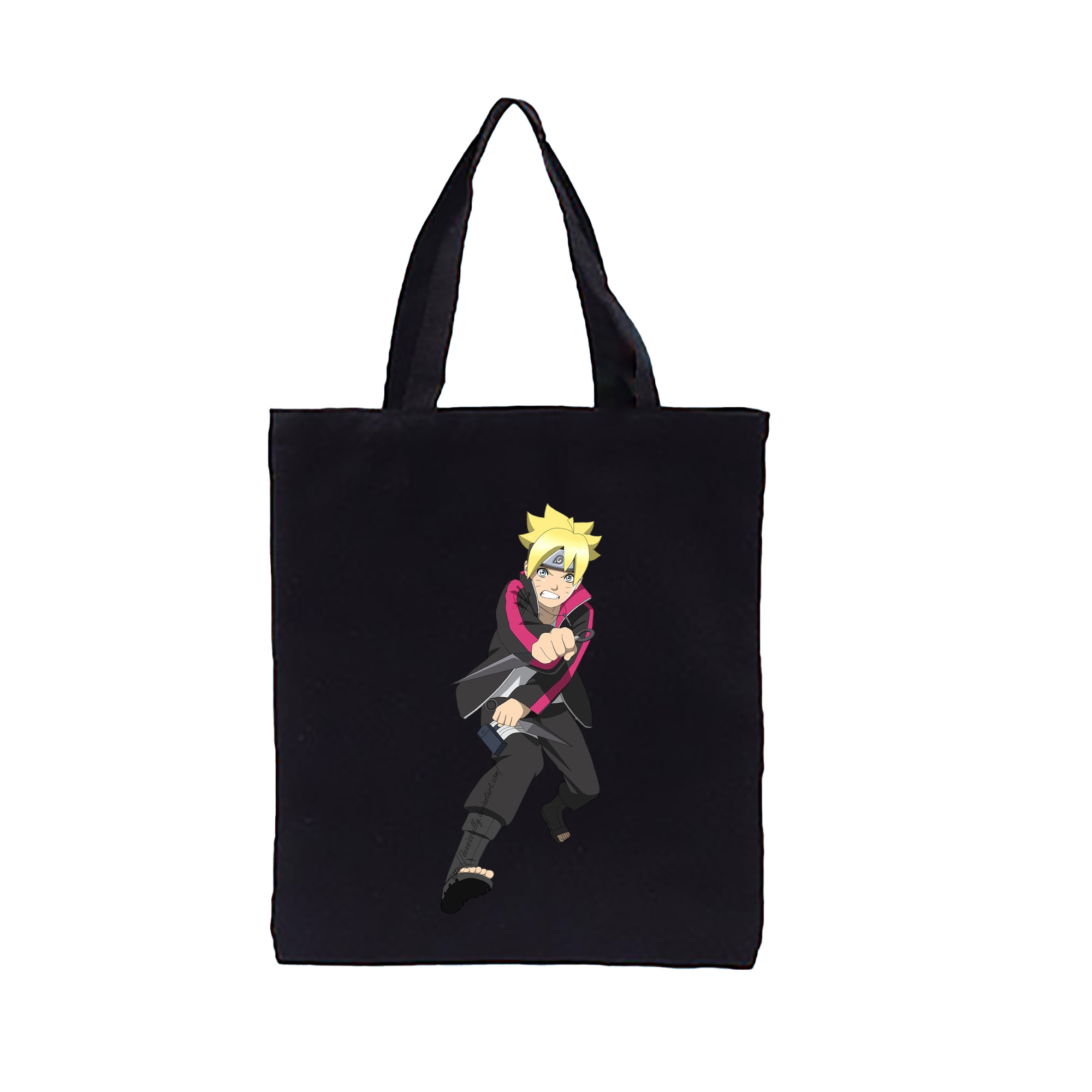 （画像用） NARUTO -ナルト- うずまき ボルト Uzumaki Boruto 縦型キャンバス生地手提げバッグ　トートバッグ