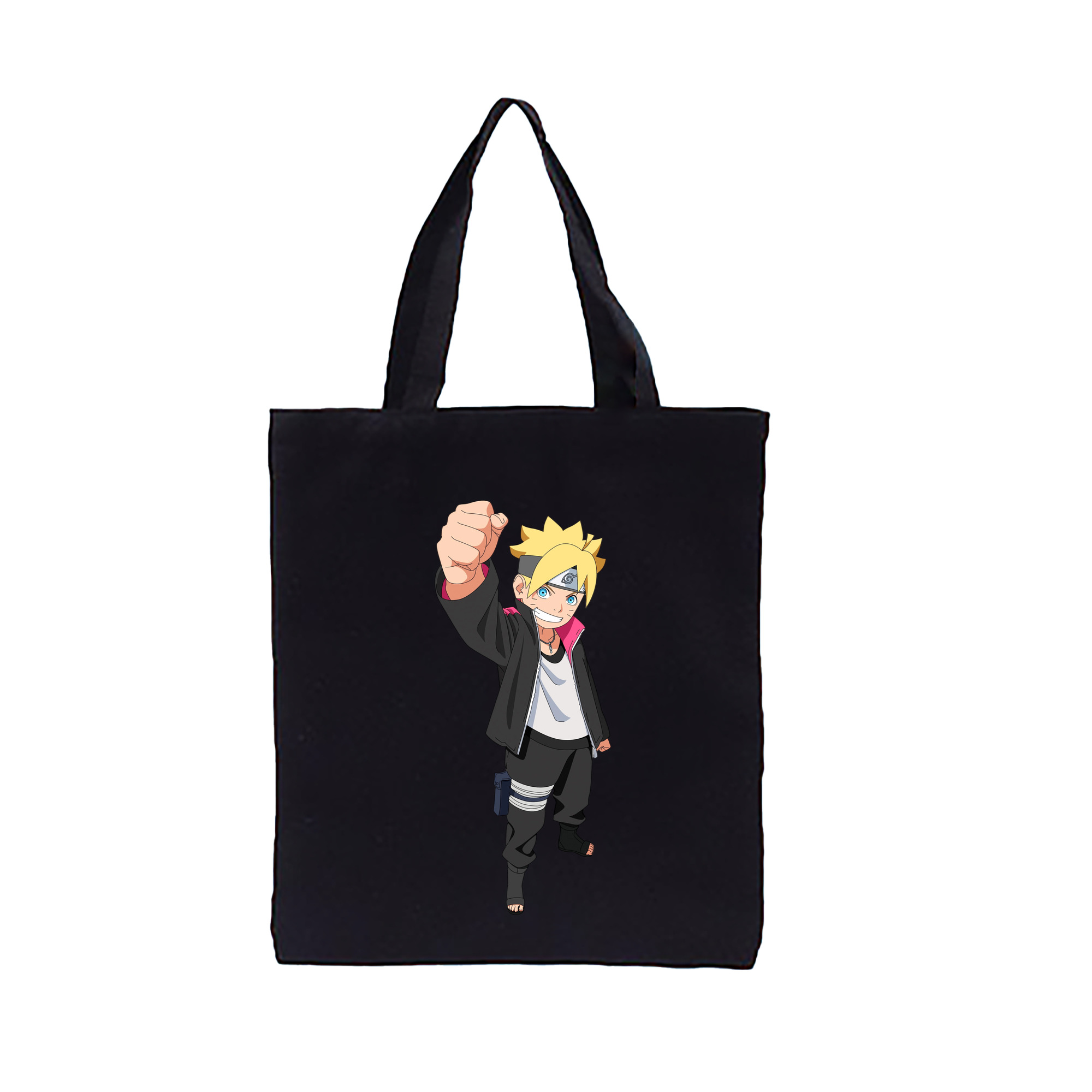 （画像用） NARUTO -ナルト- うずまき ボルト Uzumaki Boruto 縦型キャンバス生地手提げバッグ　トートバッグ