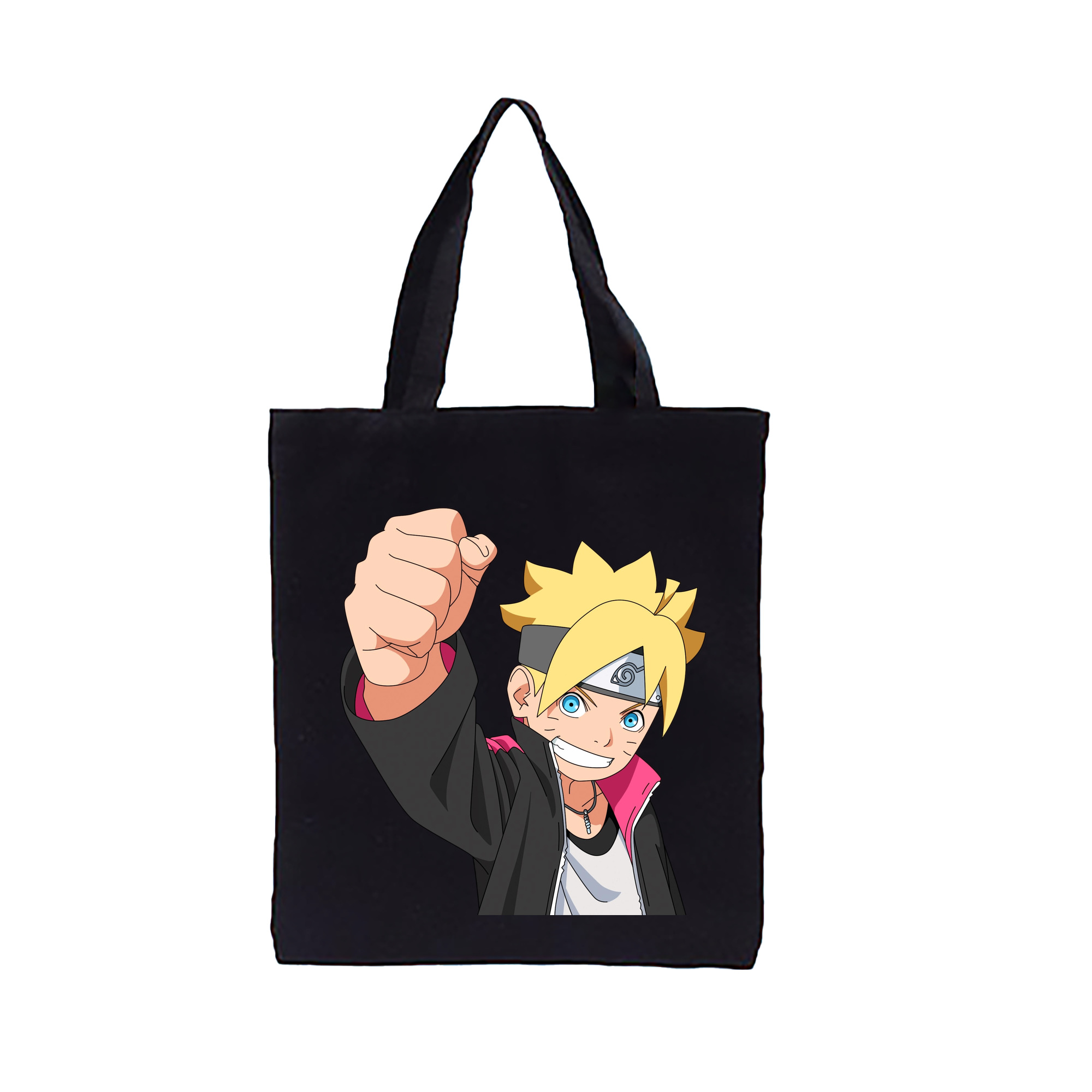 （画像用） NARUTO -ナルト- うずまき ボルト Uzumaki Boruto 縦型キャンバス生地手提げバッグ　トートバッグ