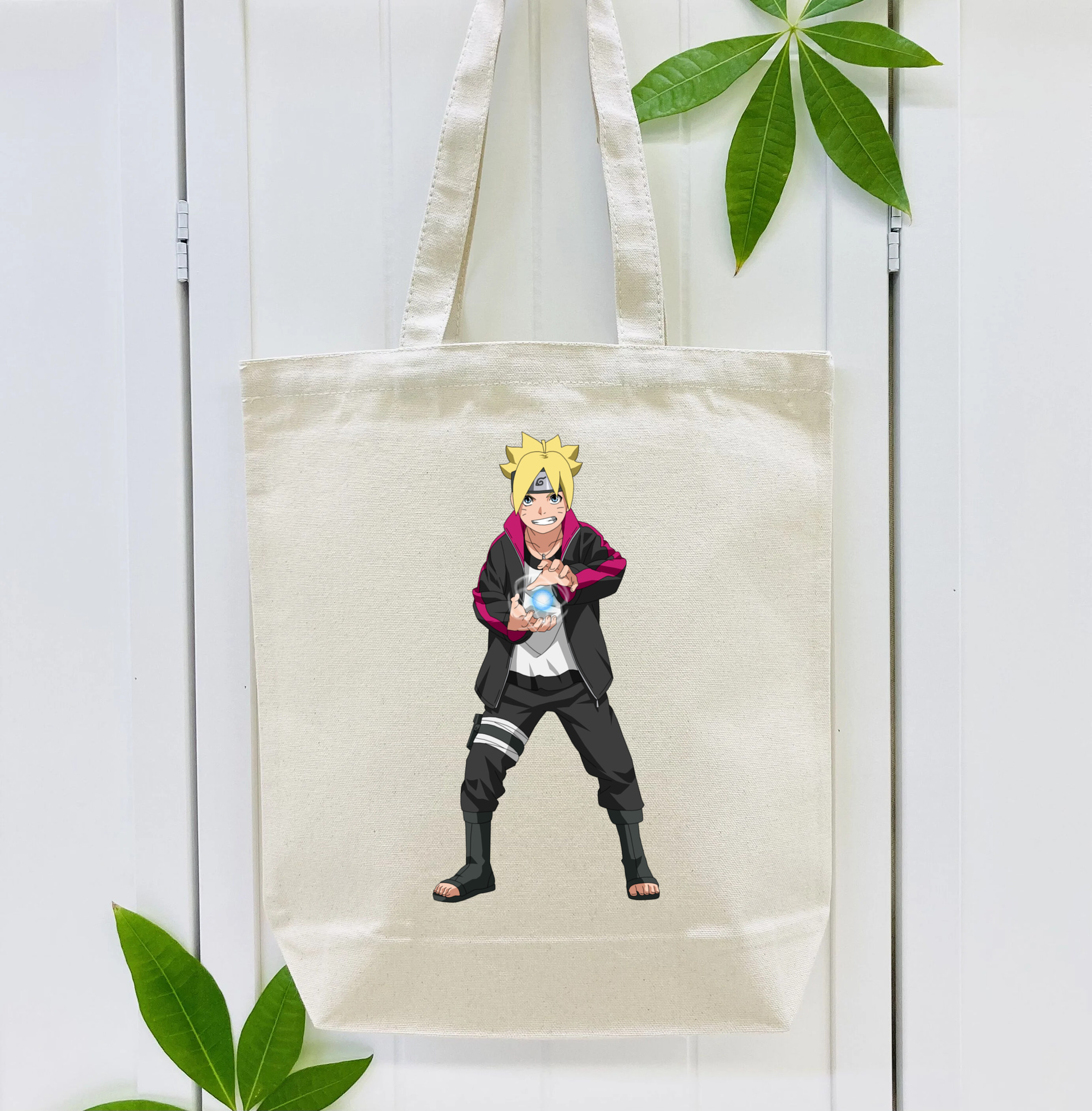 NARUTO -ナルト- うずまき ボルト Uzumaki Boruto 縦型キャンバス生地手提げバッグ　トートバッグ