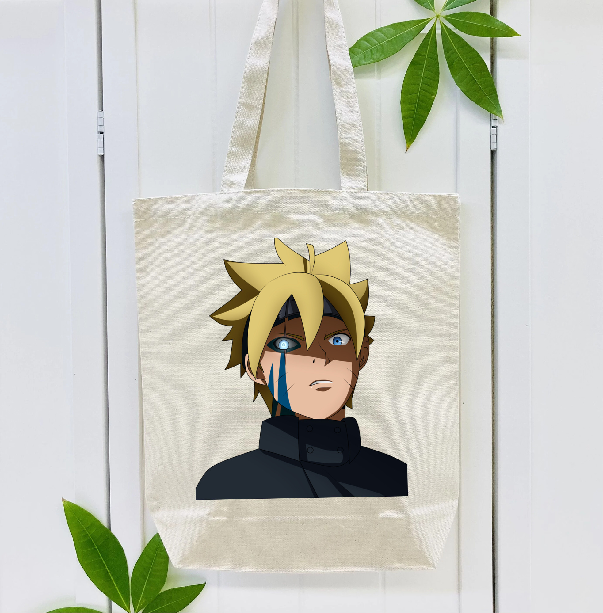 NARUTO -ナルト- うずまき ボルト Uzumaki Boruto 縦型キャンバス生地手提げバッグ　トートバッグ