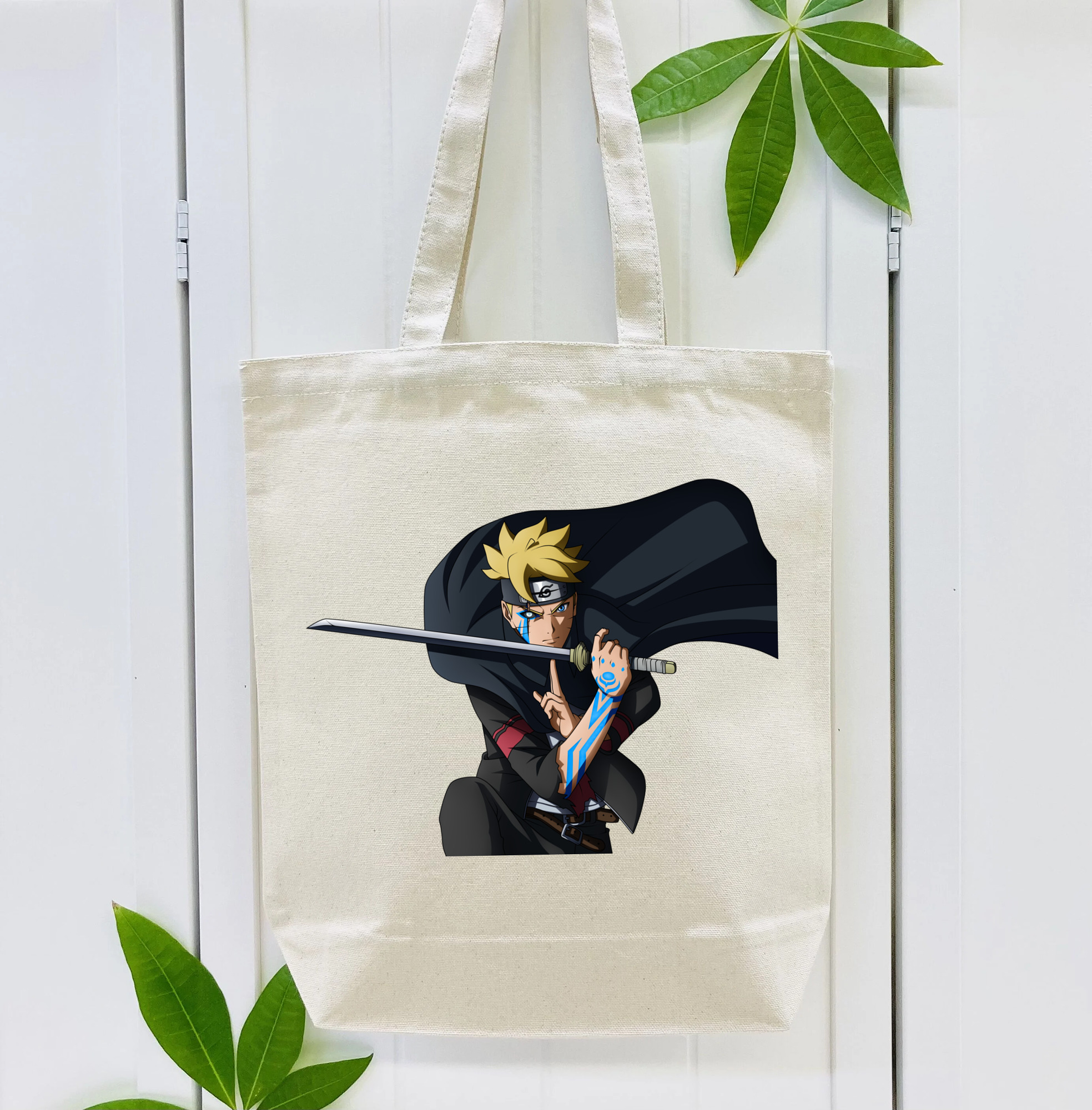 NARUTO -ナルト- うずまき ボルト Uzumaki Boruto 縦型キャンバス生地手提げバッグ　トートバッグ