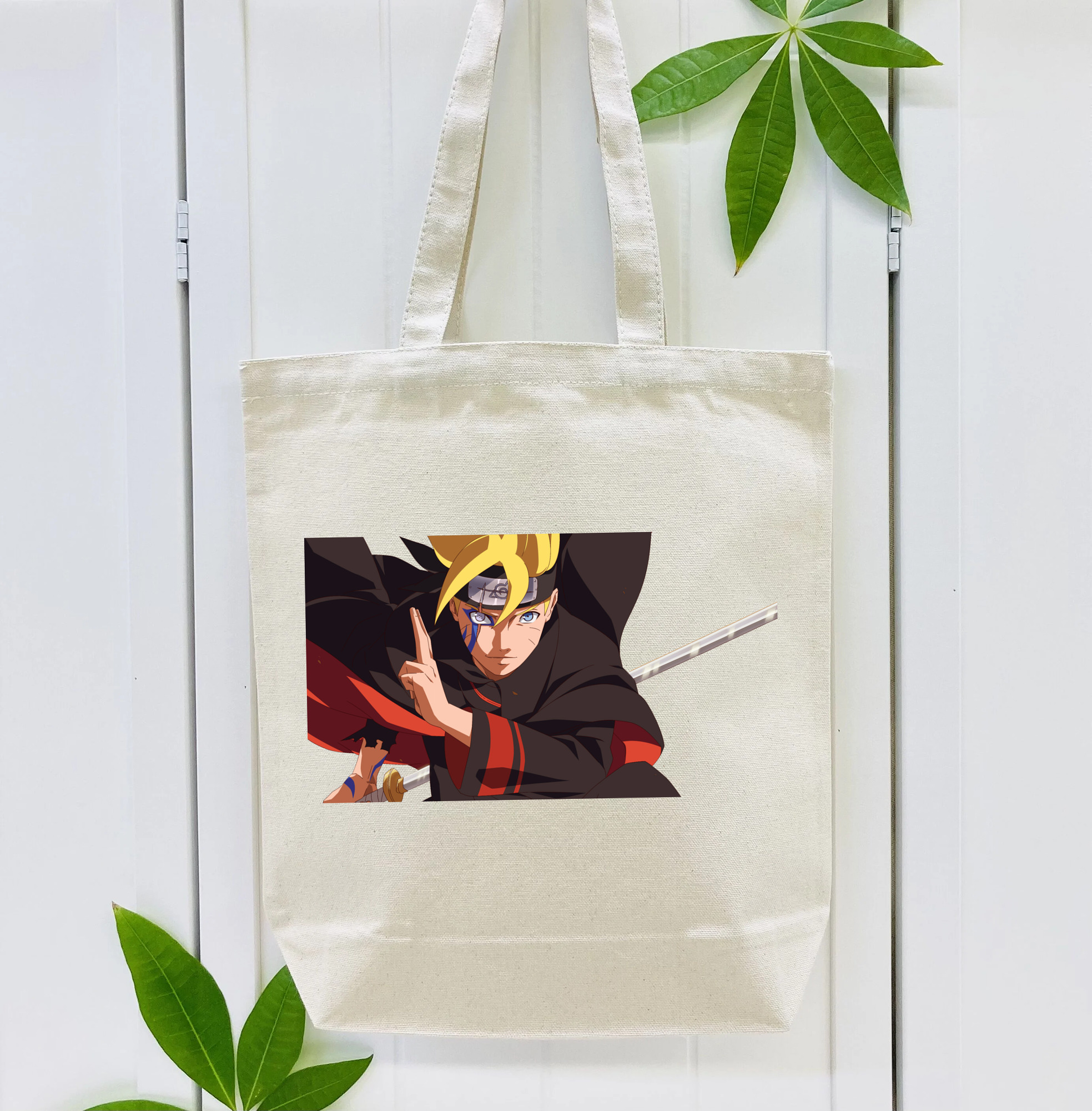 NARUTO -ナルト- うずまき ボルト Uzumaki Boruto 縦型キャンバス生地手提げバッグ　トートバッグ