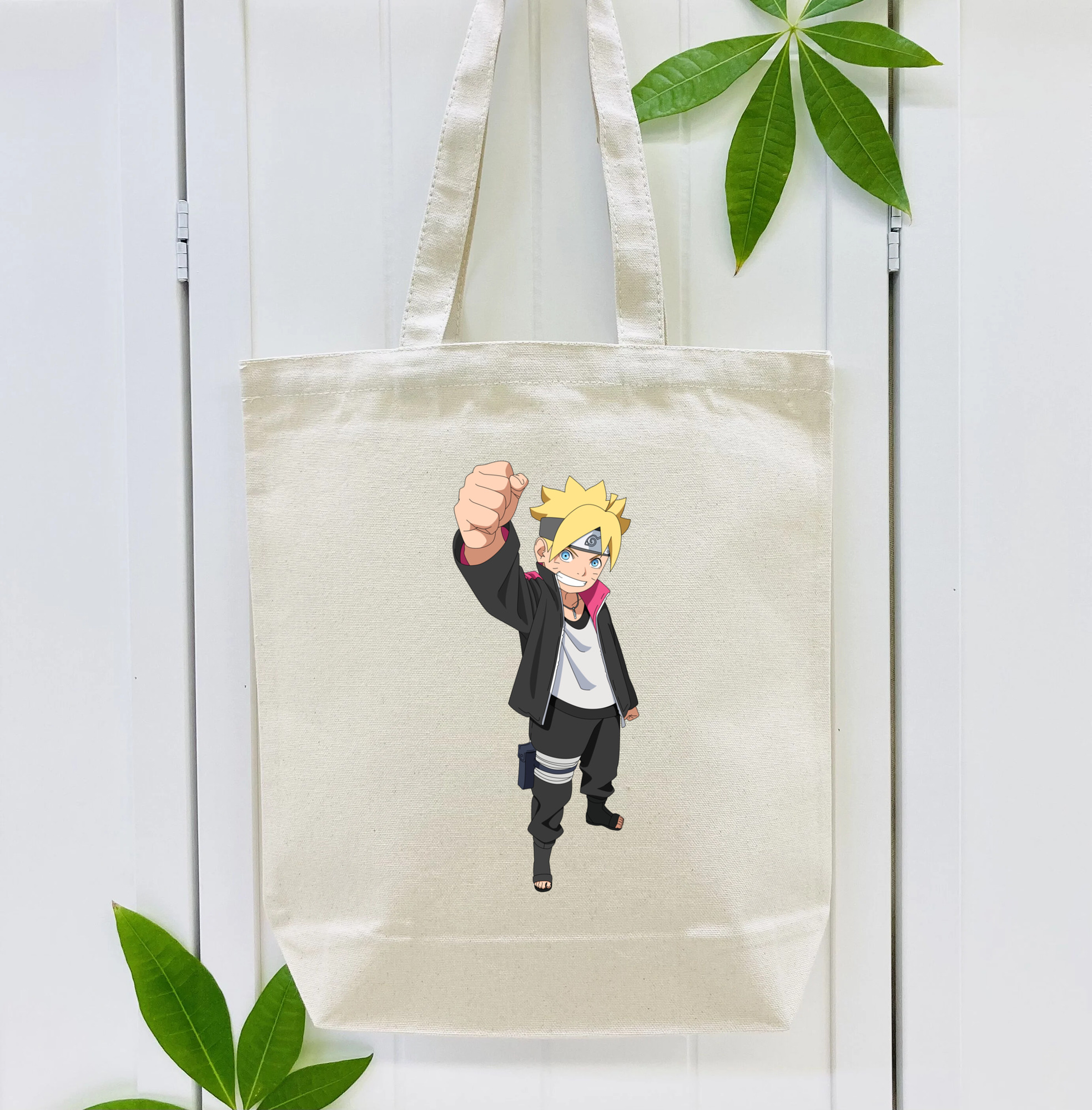 NARUTO -ナルト- うずまき ボルト Uzumaki Boruto 縦型キャンバス生地手提げバッグ　トートバッグ
