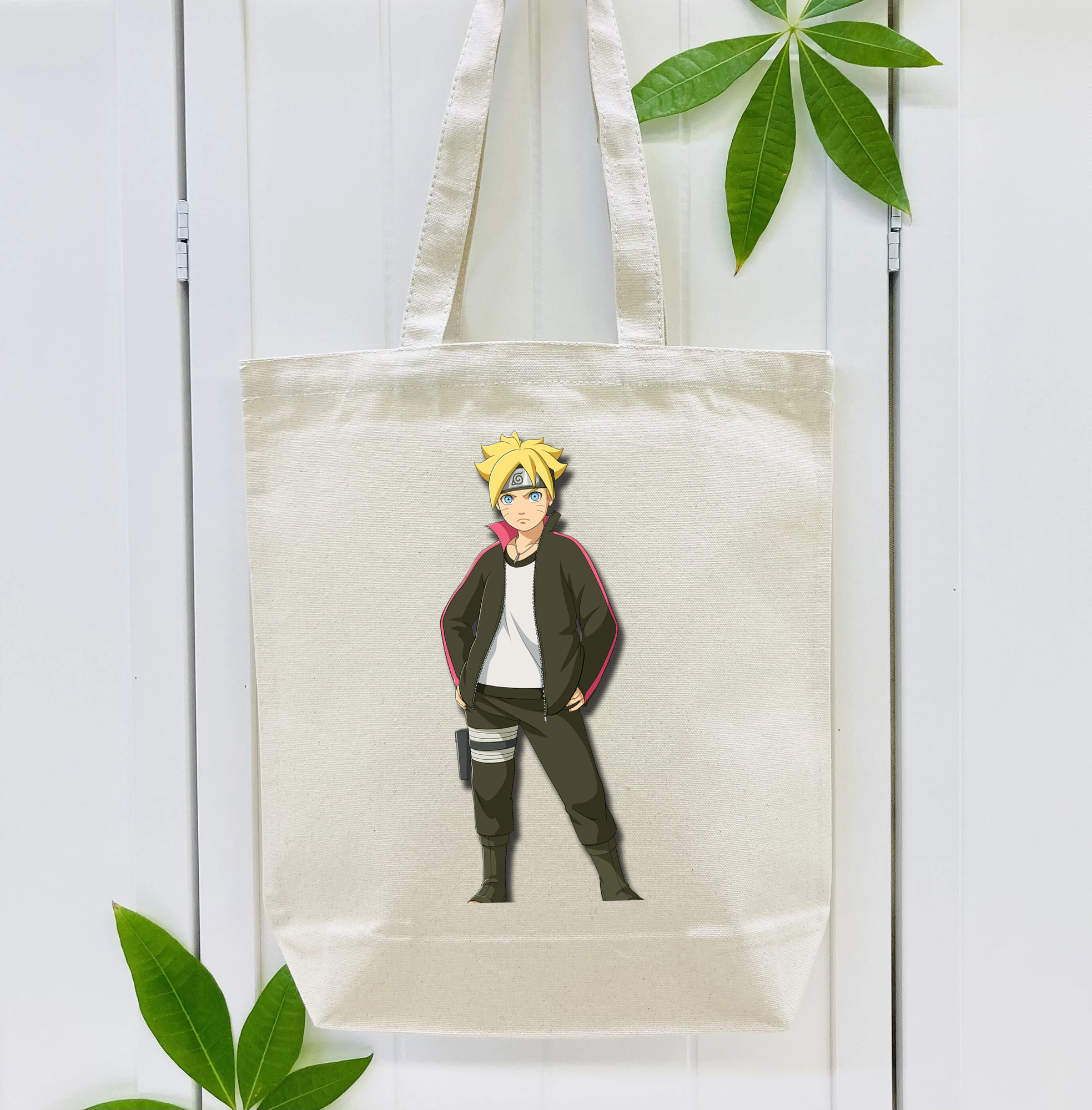 NARUTO -ナルト- うずまき ボルト Uzumaki Boruto 縦型キャンバス生地手提げバッグ　トートバッグ