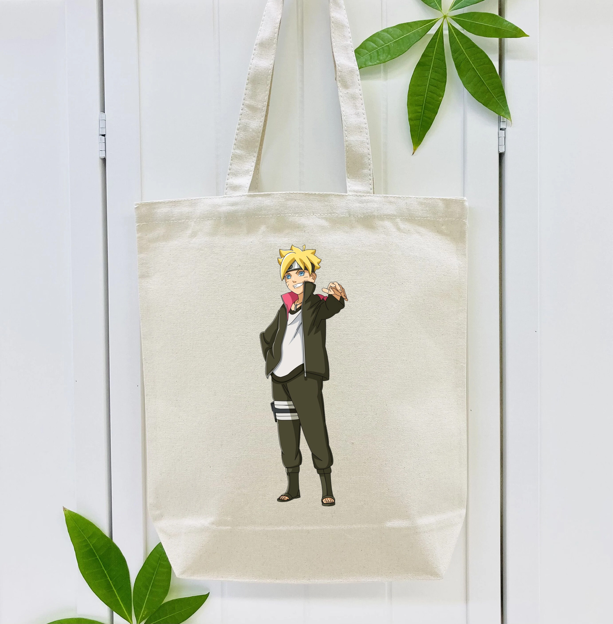 NARUTO -ナルト- うずまき ボルト Uzumaki Boruto 縦型キャンバス生地手提げバッグ　トートバッグ