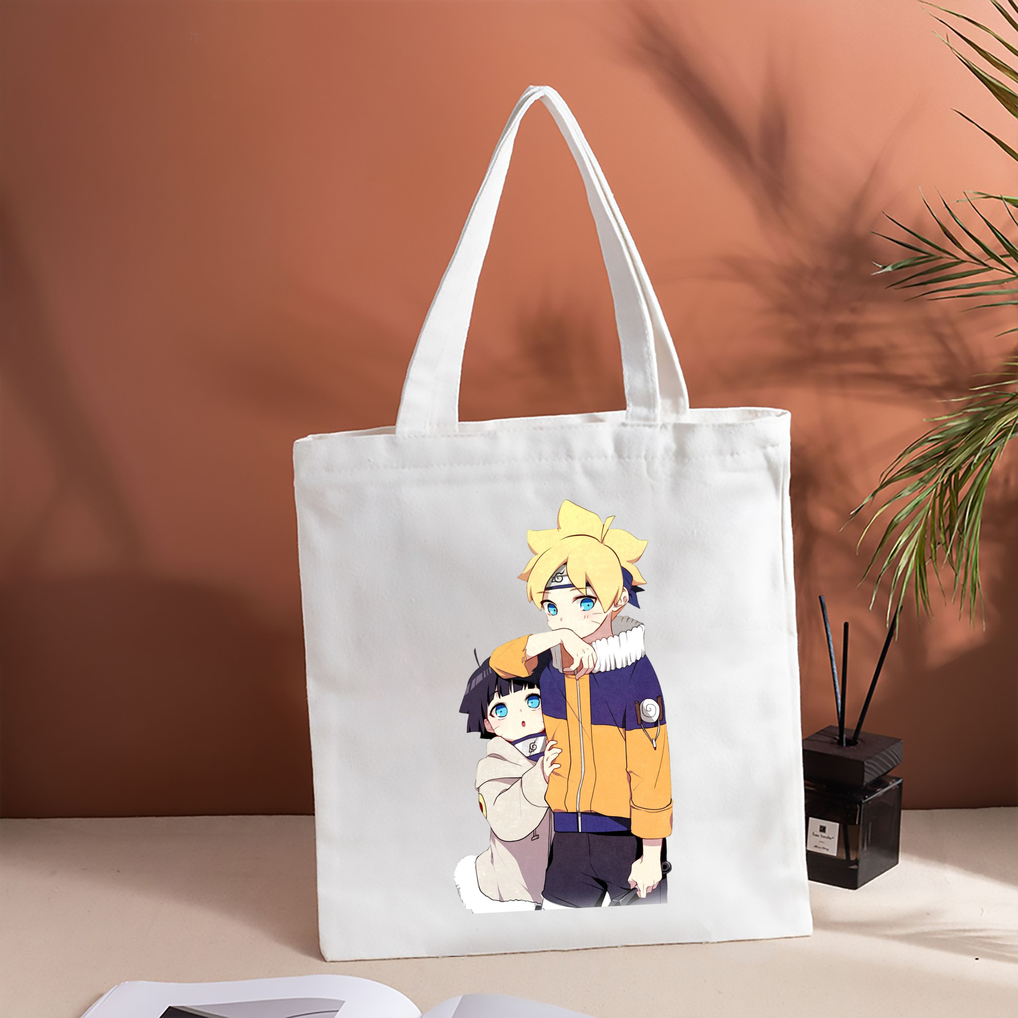 NARUTO -ナルト- うずまき ボルト Uzumaki Boruto 縦型キャンバス生地手提げバッグ　トートバッグ