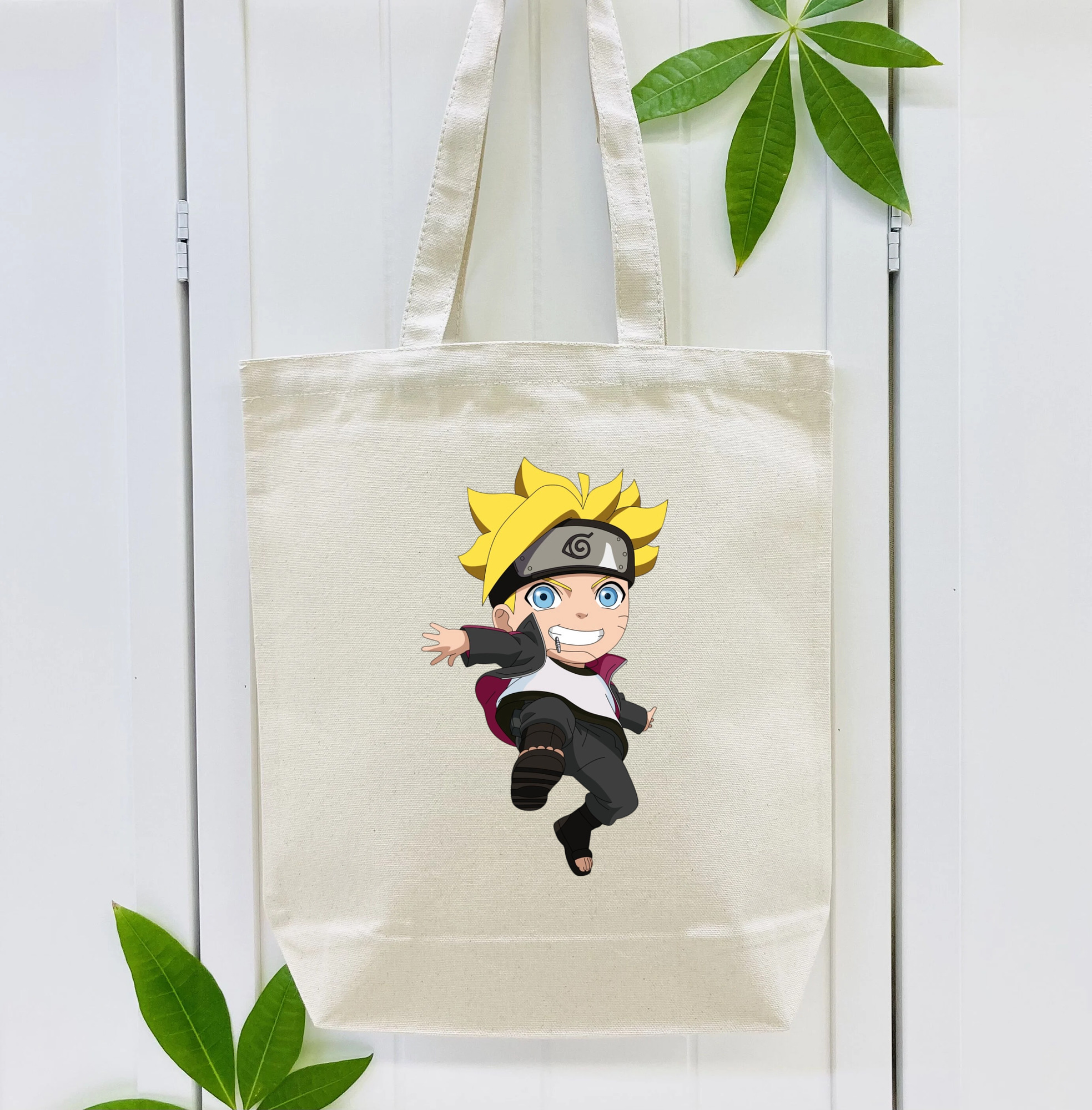 NARUTO -ナルト- うずまき ボルト Uzumaki Boruto 縦型キャンバス生地手提げバッグ　トートバッグ